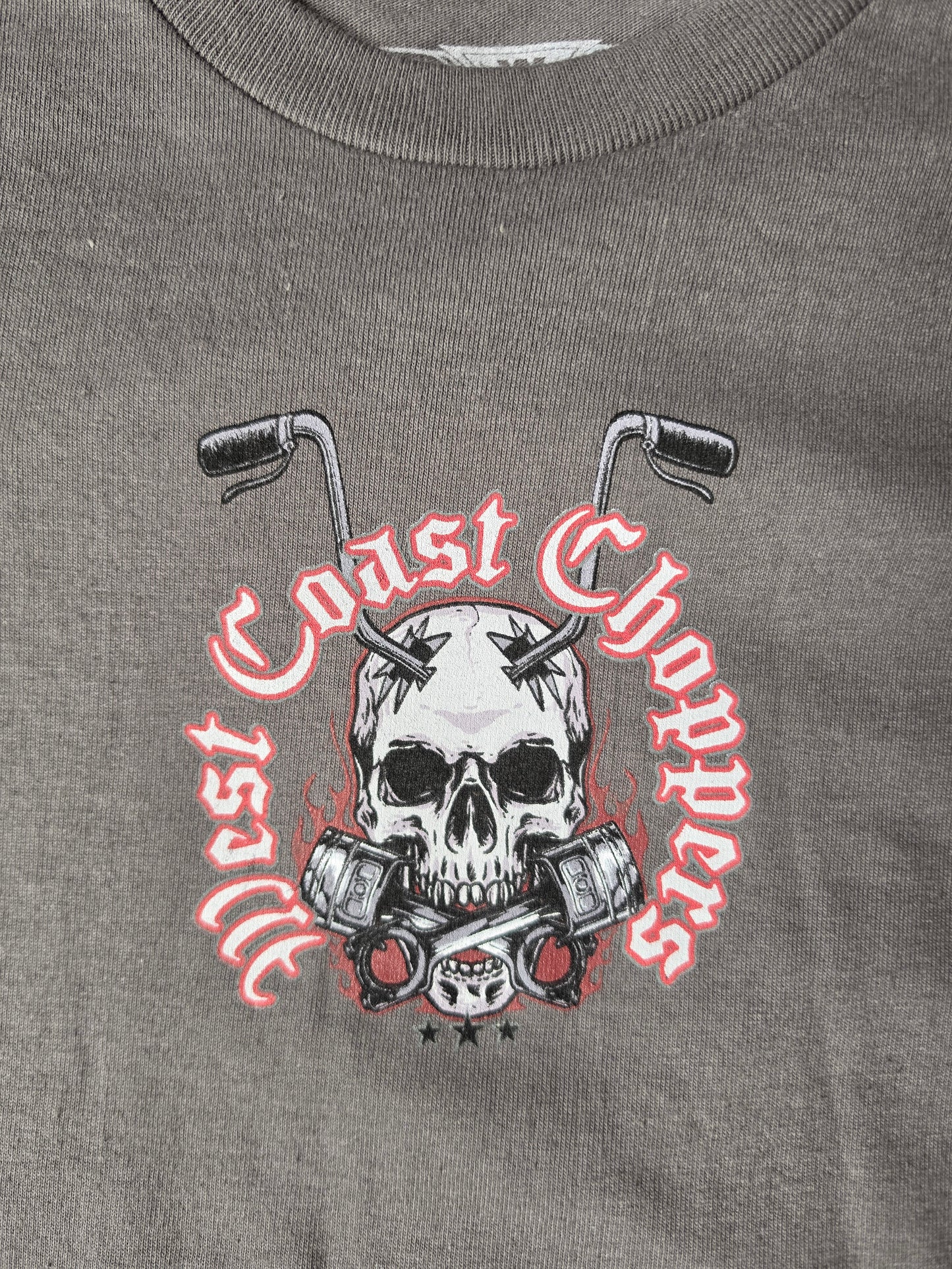 West Coast Choppers Skull & Handlebars Grey Tee (M)