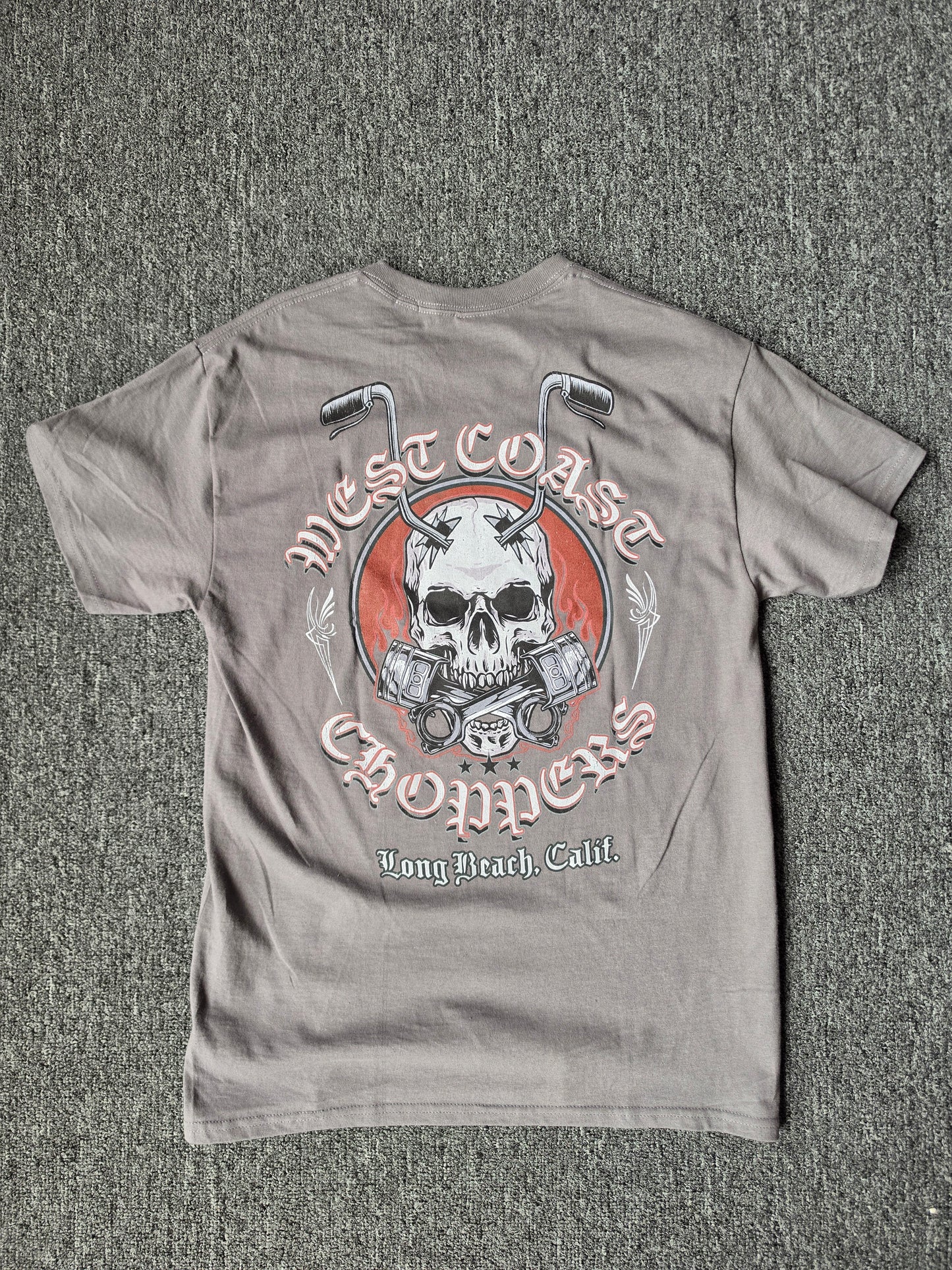 West Coast Choppers Skull & Handlebars Grey Tee (M)