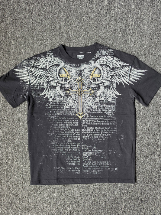 Boxset Y2k Cross & Wings Tee (L)