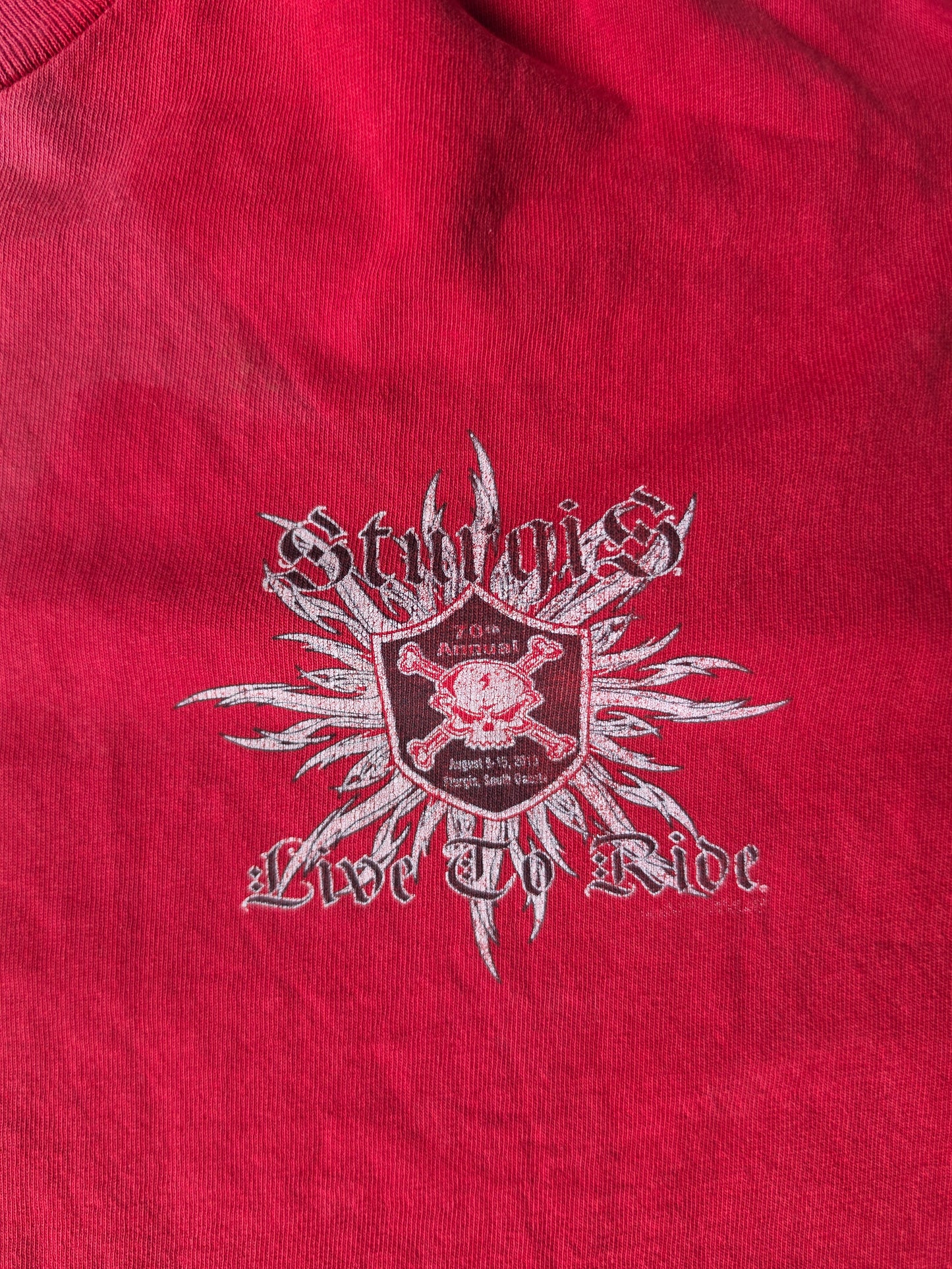 Sturgis 2010 Live to Ride Red Tee (XL)