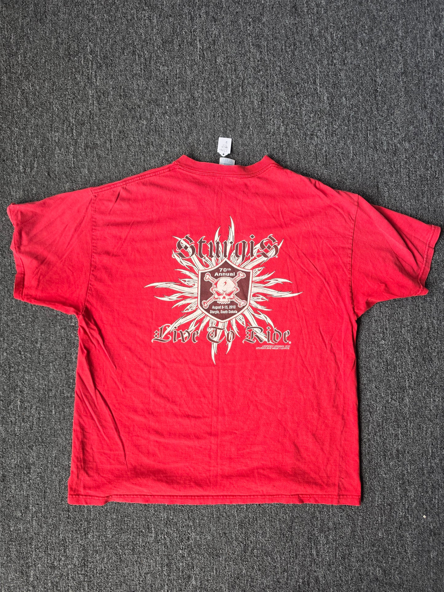 Sturgis 2010 Live to Ride Red Tee (XL)