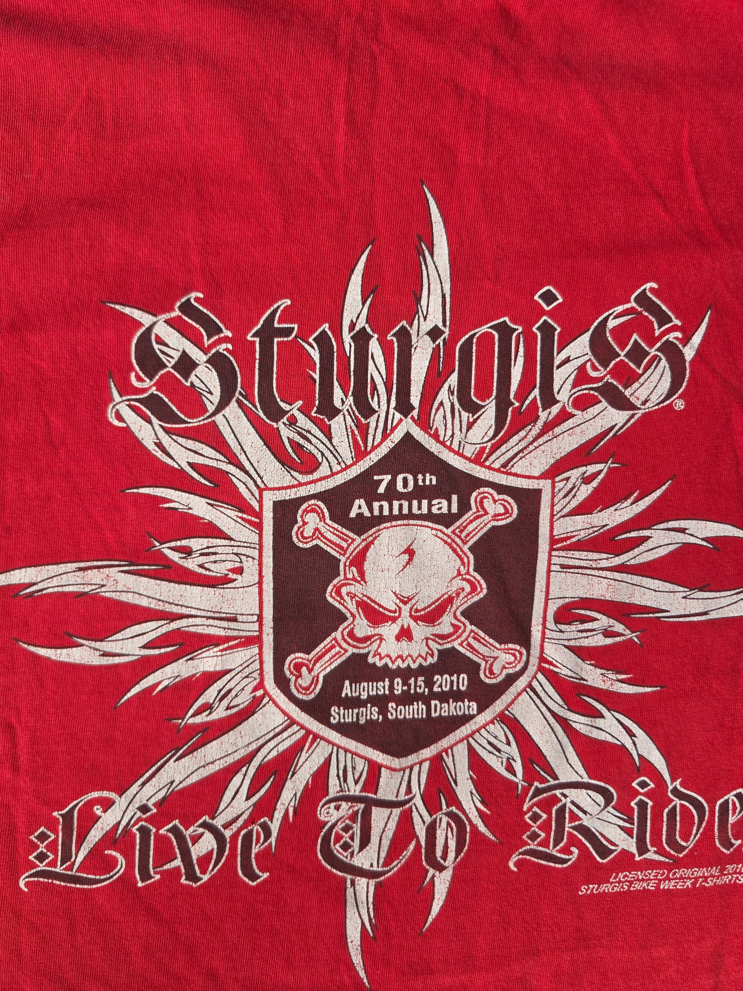 Sturgis 2010 Live to Ride Red Tee (XL)