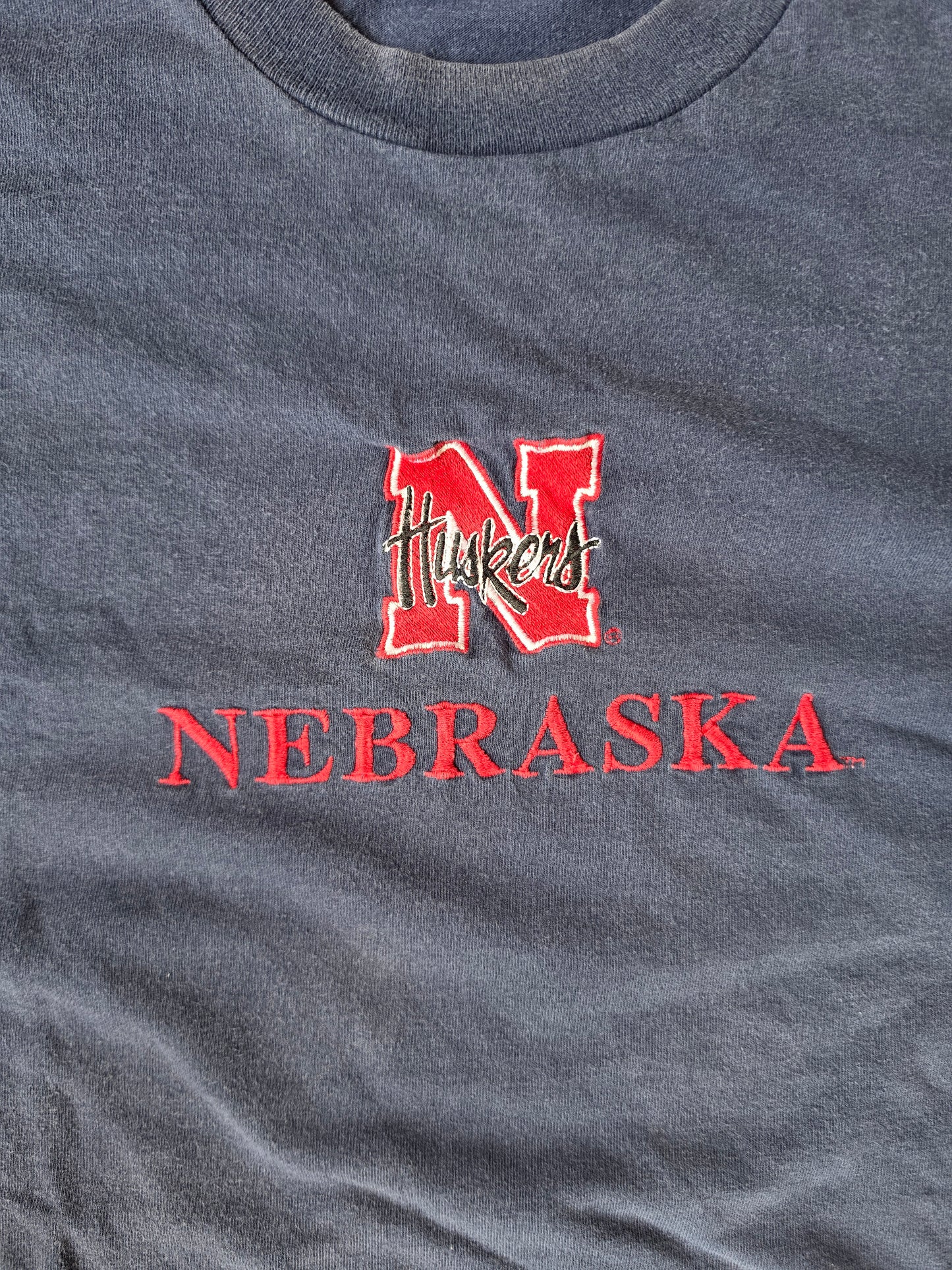 Nebraska Embroidered Tee Shirt (XL)