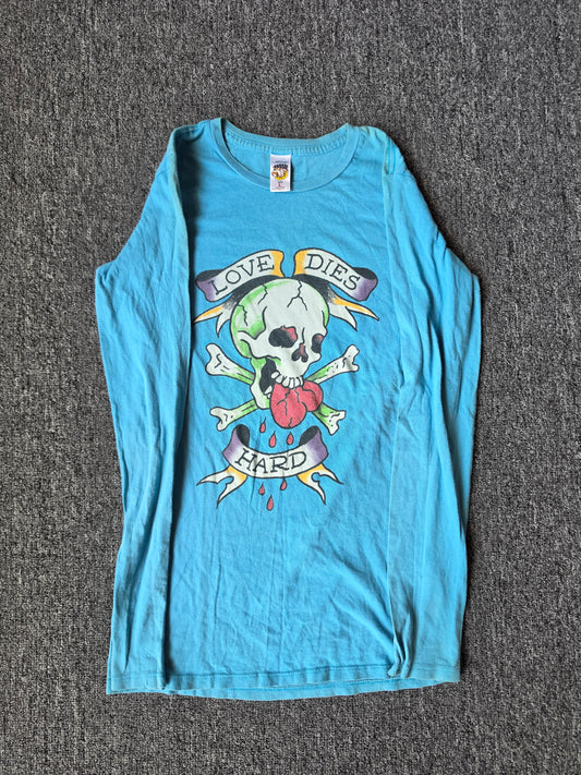Ed Hardy Blue Long Sleeve (L-fits like M)