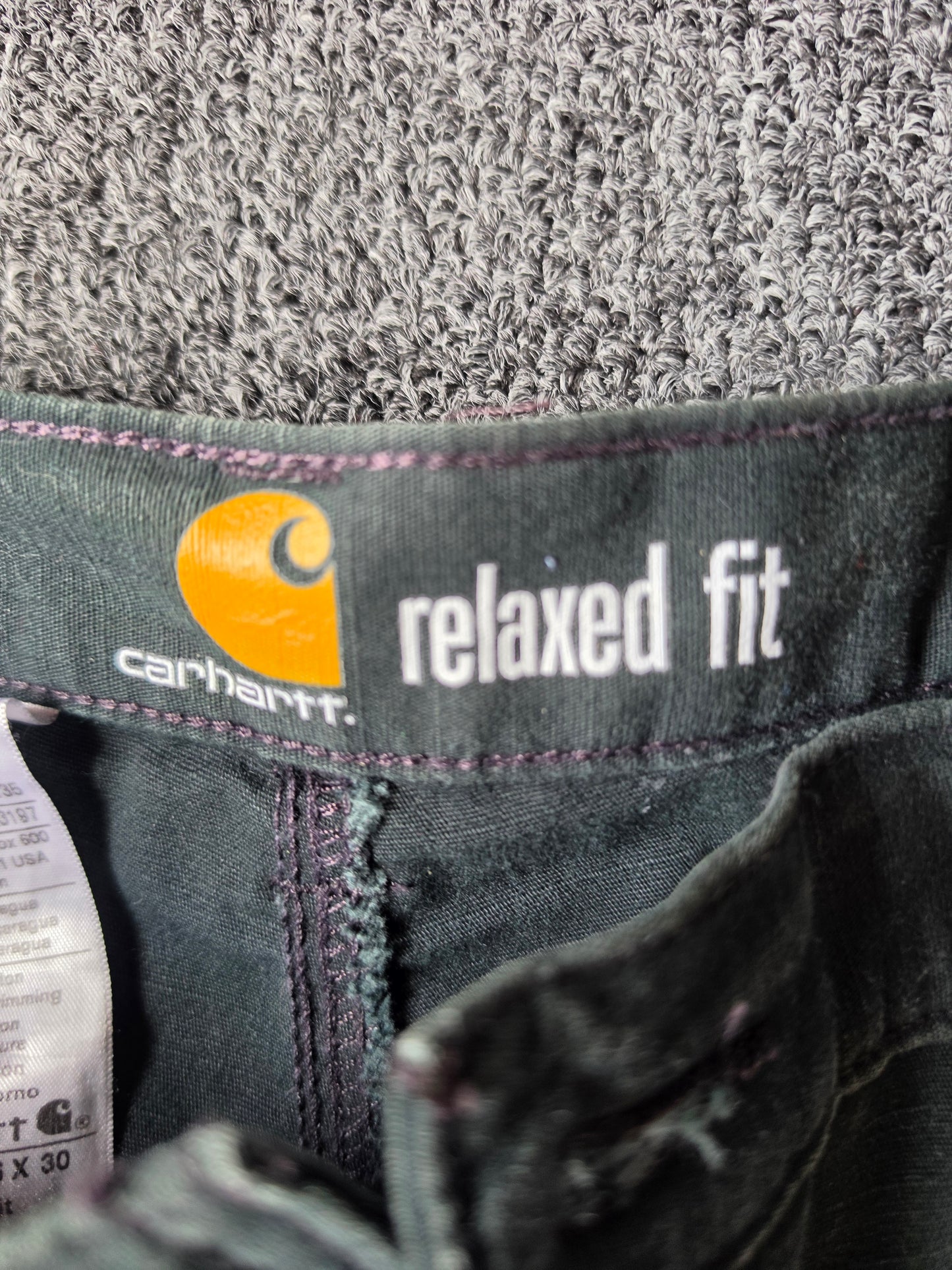 Carhartt Double Knees Relaxed Fit Black Jeans (36/30)
