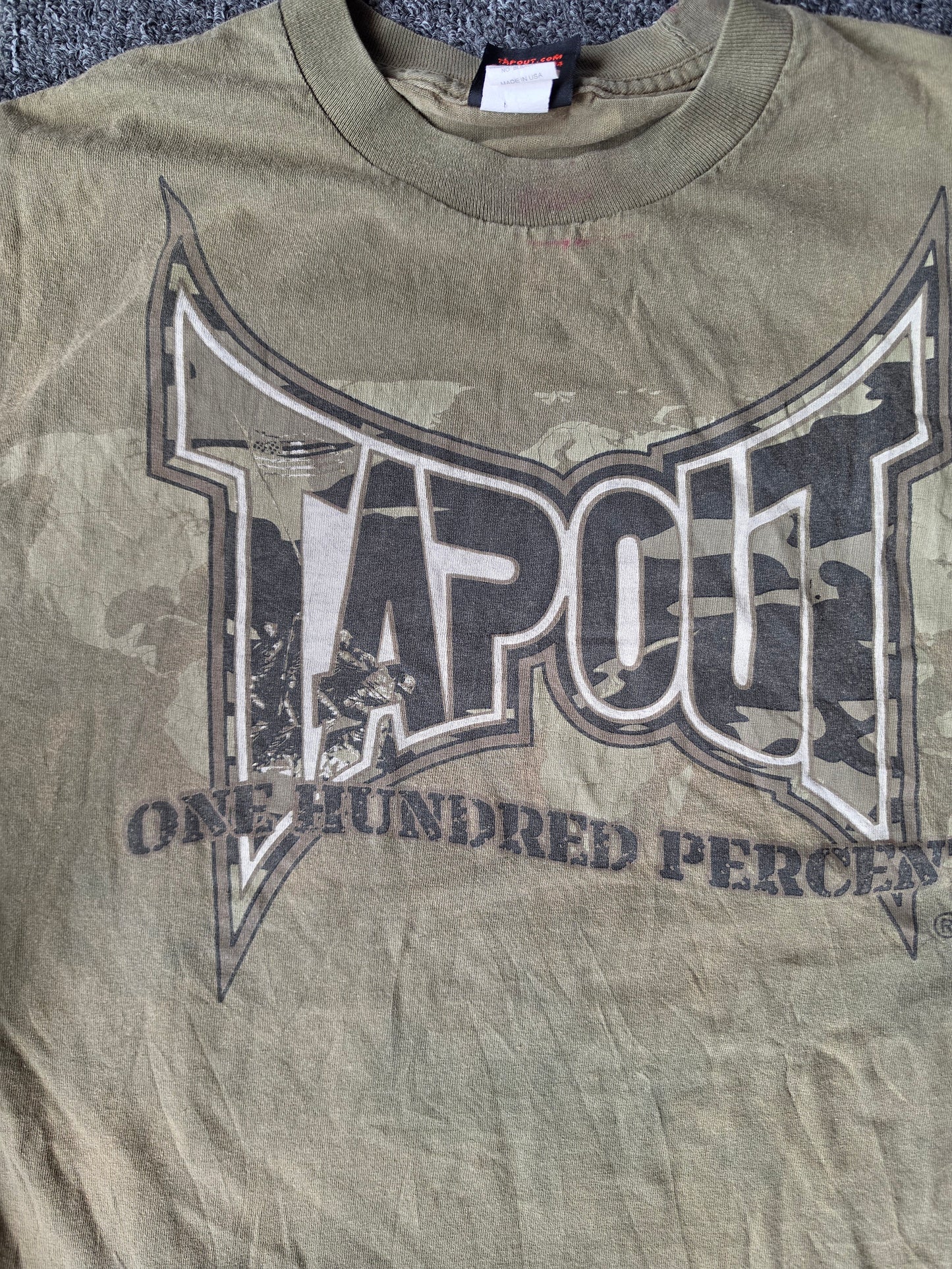 Tap Out 100% Olive Tee (L)