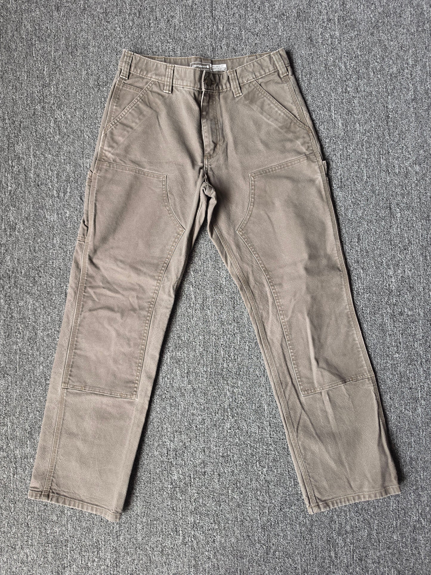 Carhartt Brown Double Knees Relaxed Fit (32/32)