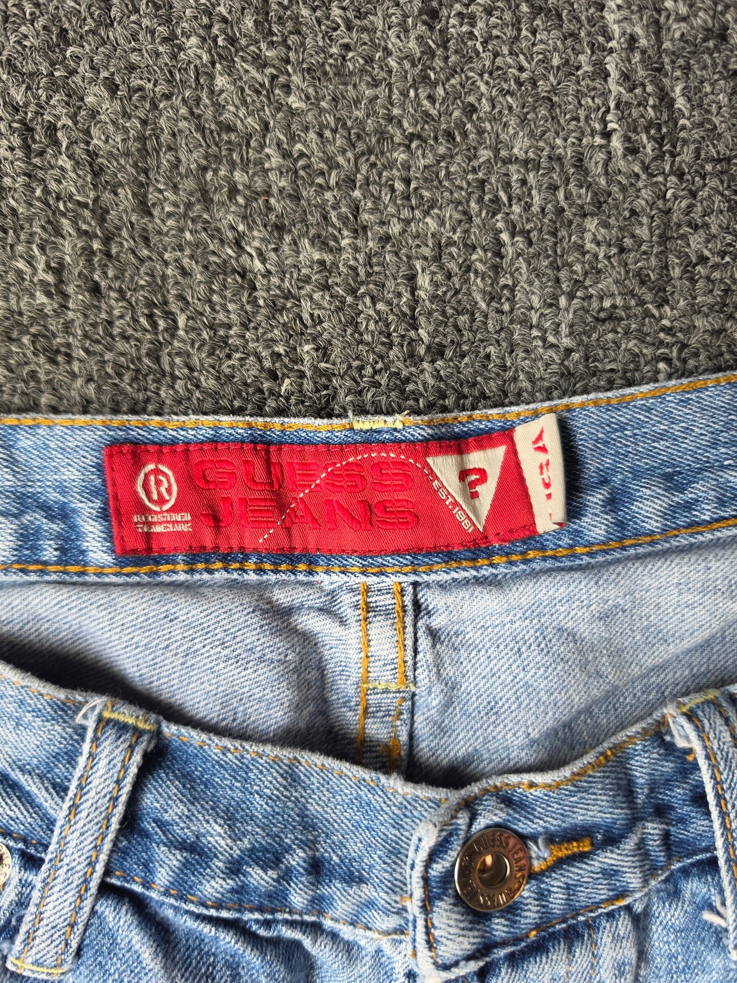 Guess Faded and Distressed Baggy Jeans (36/30)