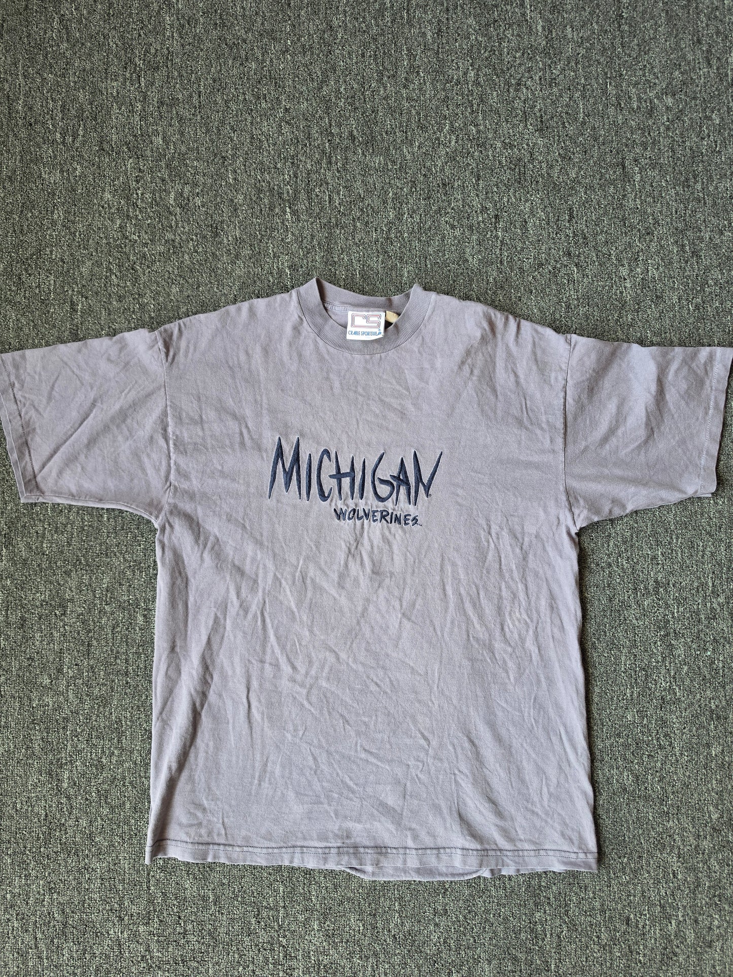 Michigan Wolverines Embroidered Tee (L)