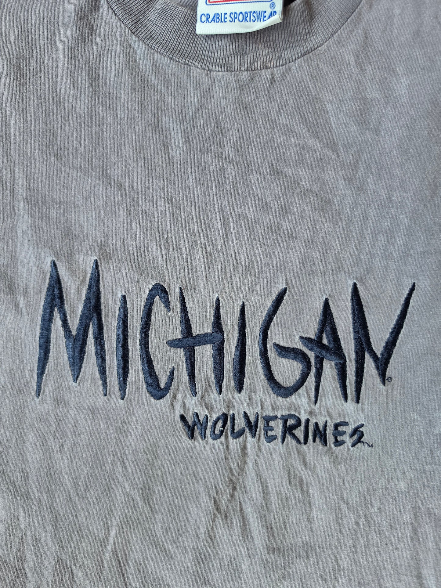 Michigan Wolverines Embroidered Tee (L)