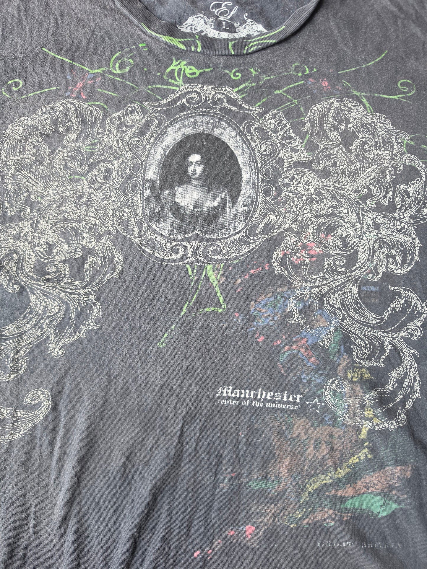 Y2K Art Style Faded Tee (L)