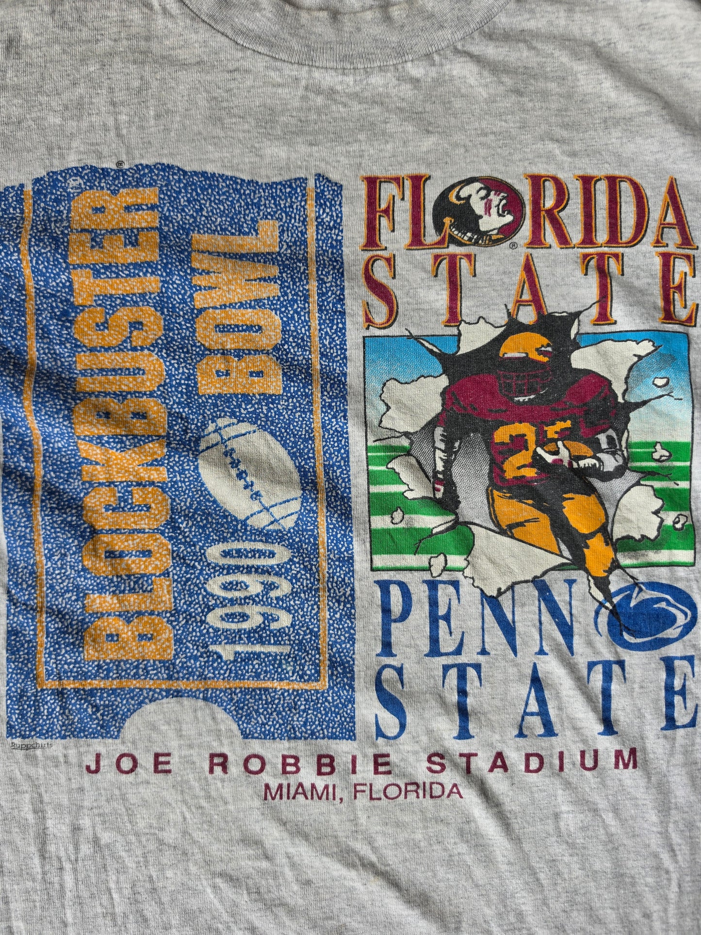 1990 Blockbuster Bowl Game Penn St & Florida Tee (L)