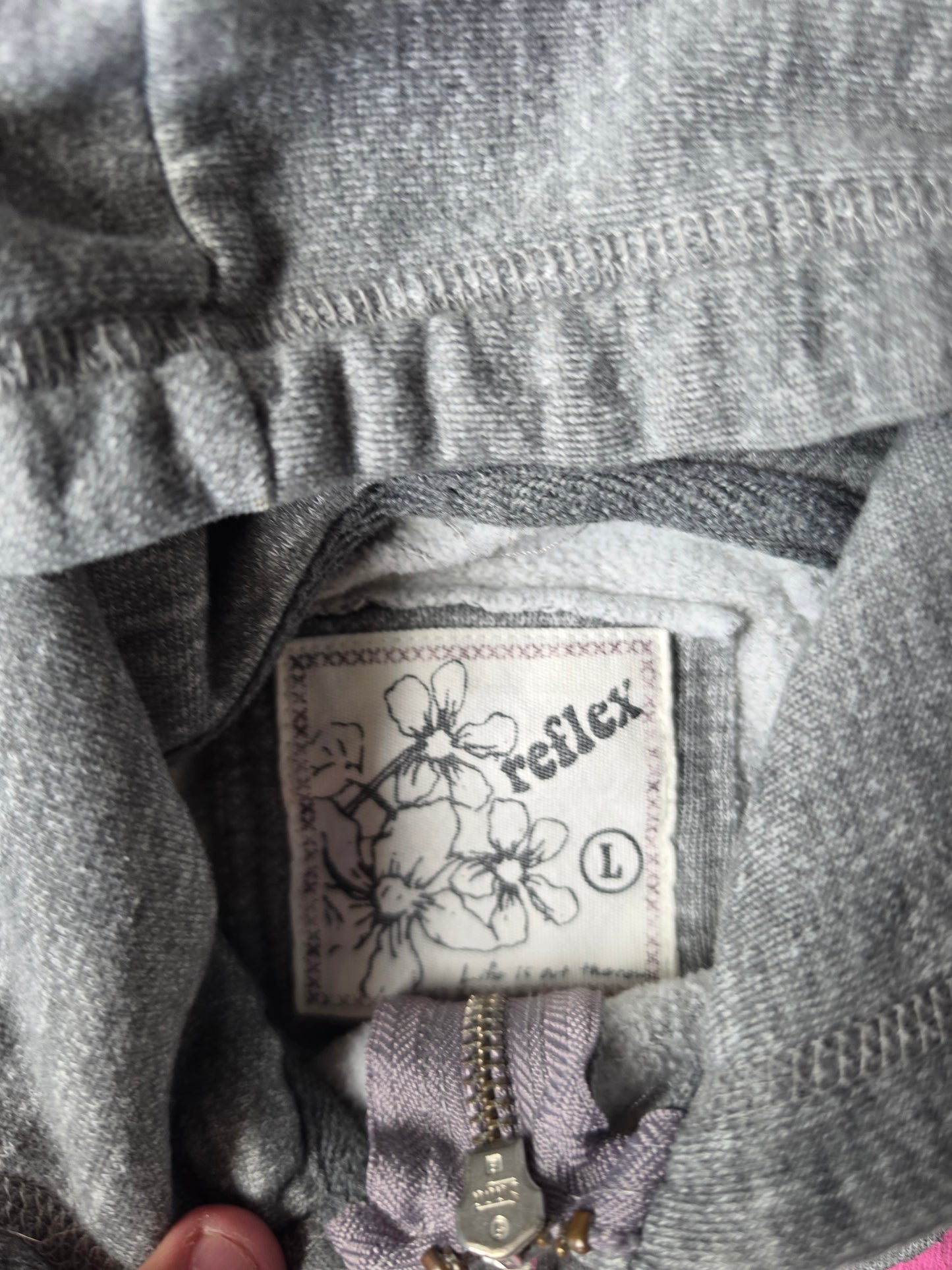 California Republic Embroidered Zip Up Womens Hoodie (L)
