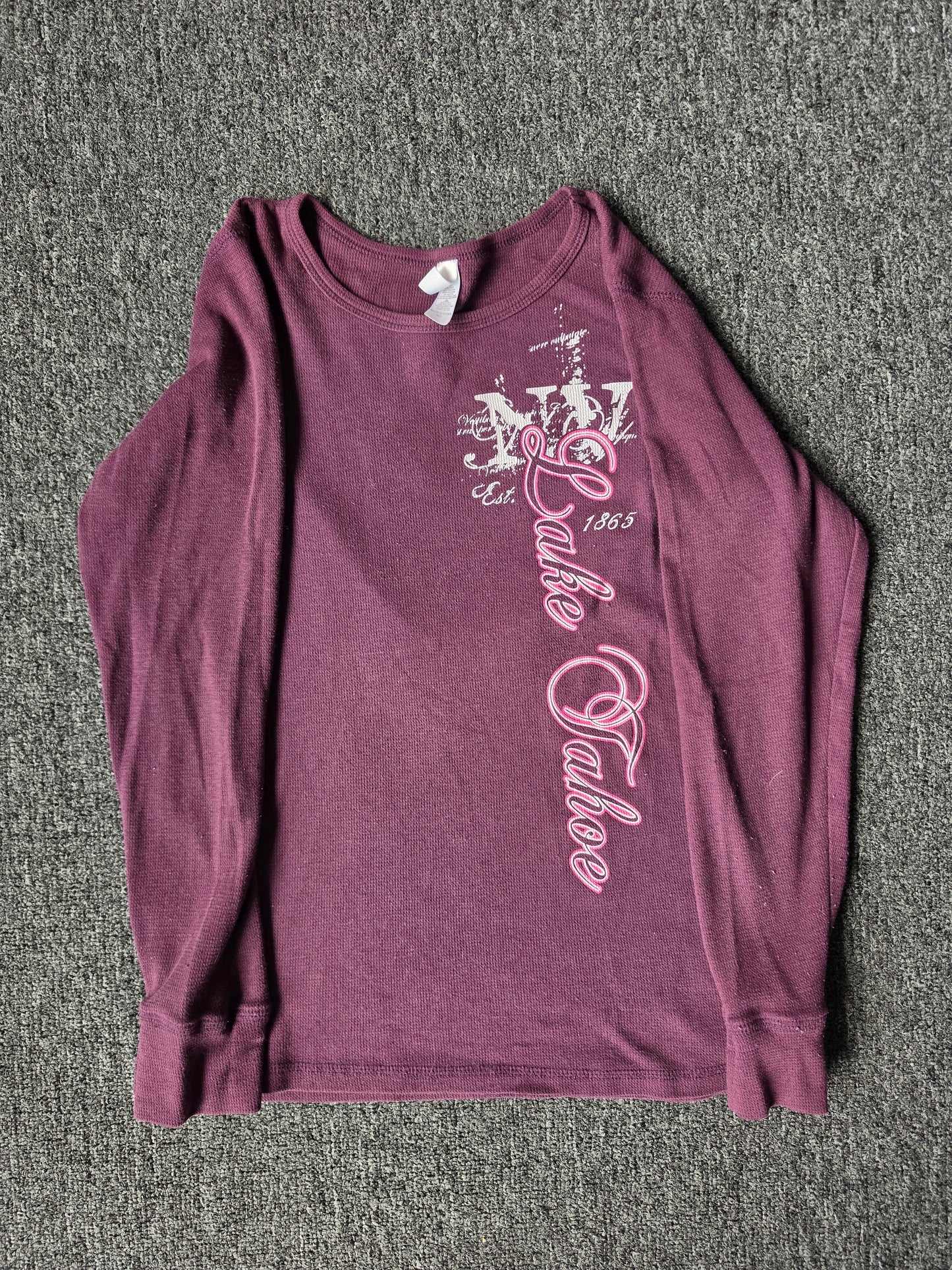 Lake Tahoe Womens Red Thermal Long Sleeve (XL)