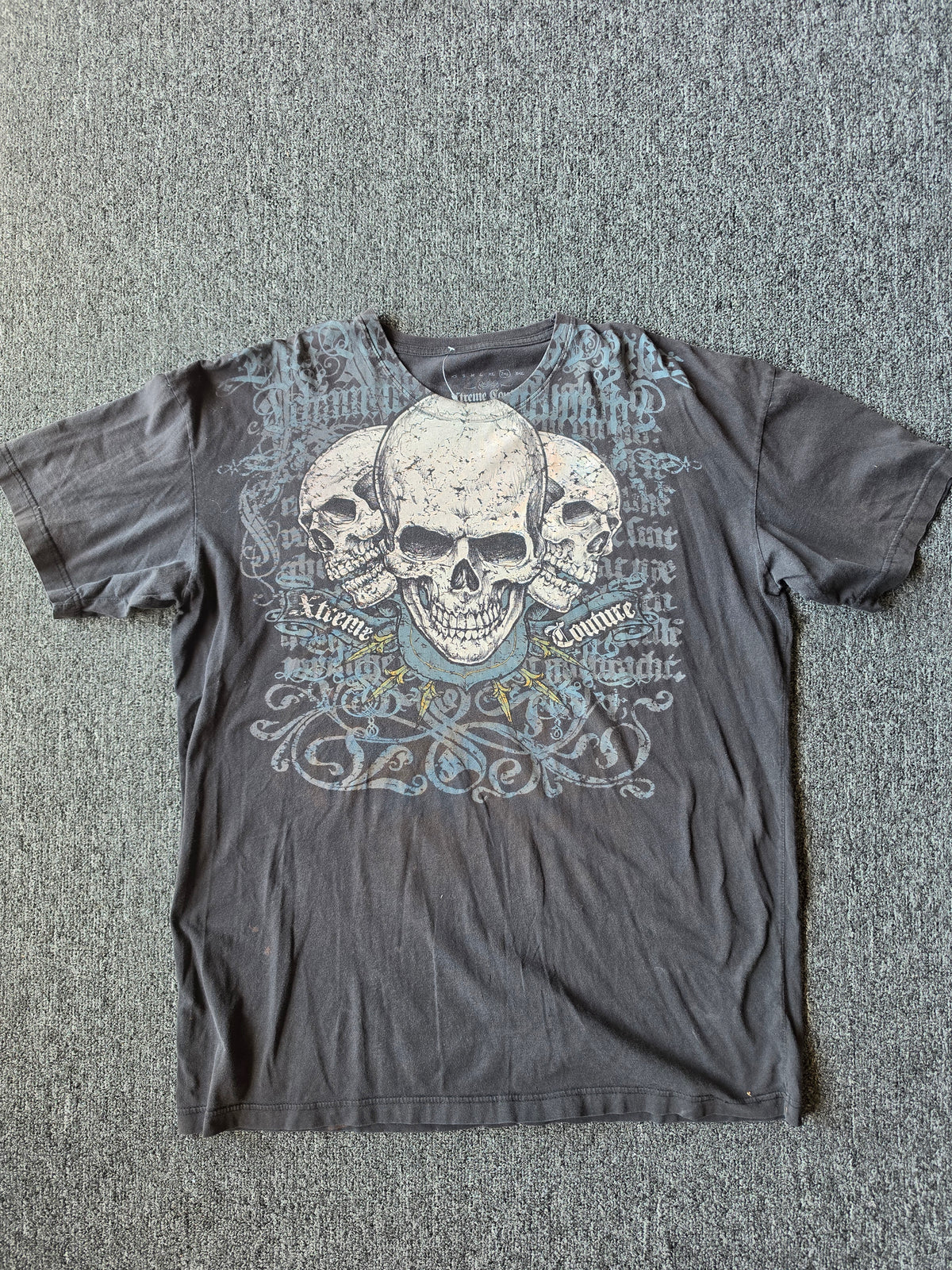Extreme Couture Skull Black Tee (2XL - fits like XL)