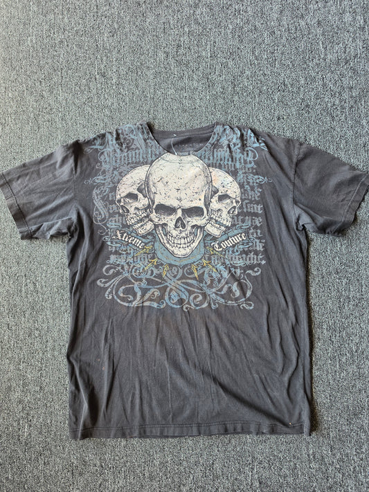 Extreme Couture Skull Black Tee (2XL - fits like XL)