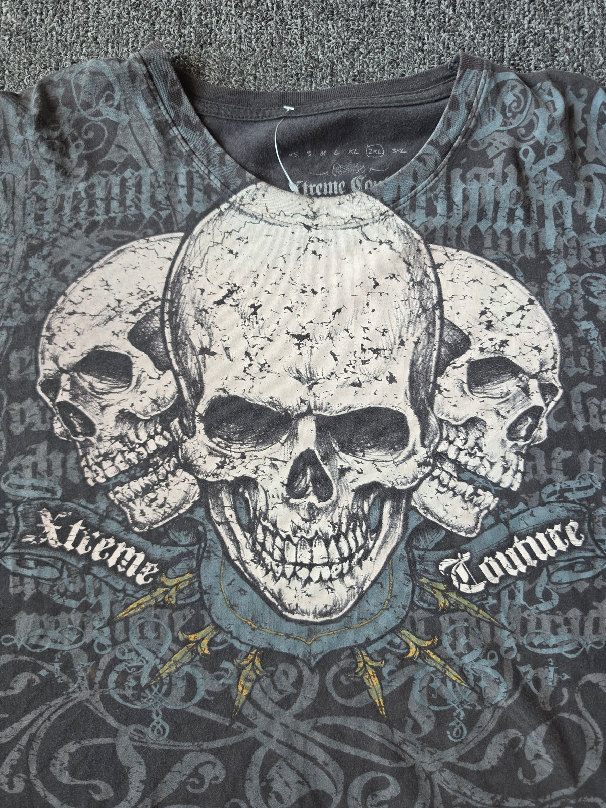 Extreme Couture Skull Black Tee (2XL - fits like XL)
