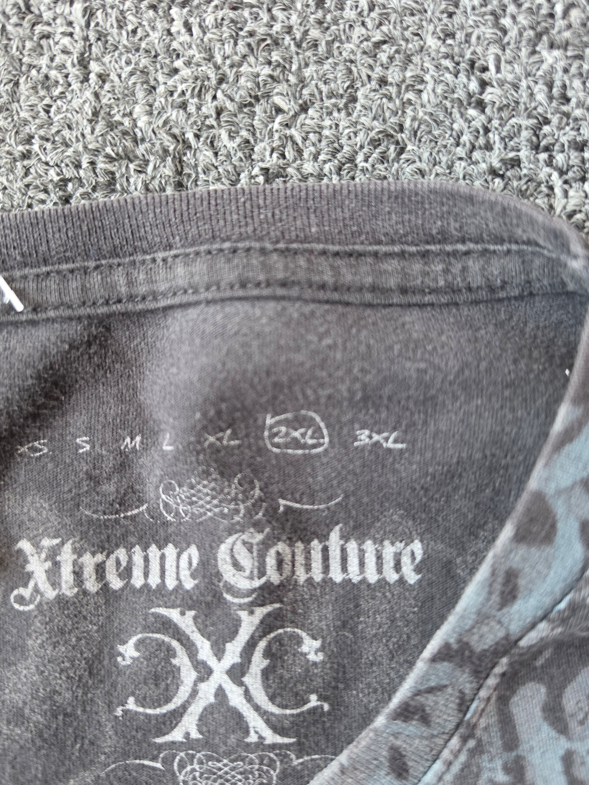 Extreme Couture Skull Black Tee (2XL - fits like XL)