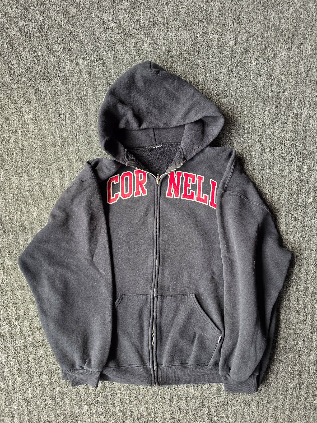 Cornell NCAA Black Zip Up Hoody (L)
