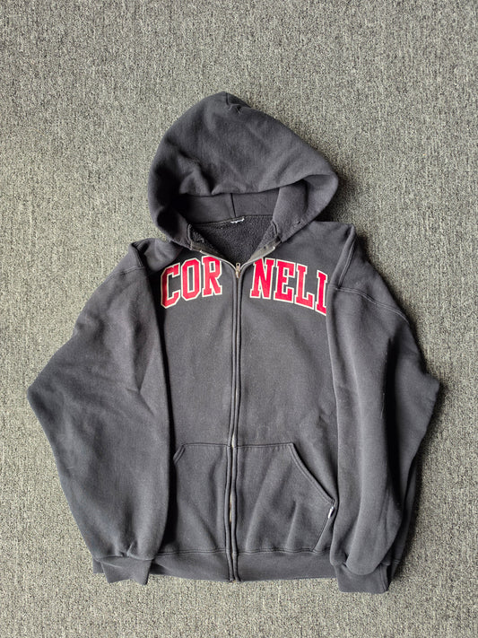 Cornell NCAA Black Zip Up Hoody (L)