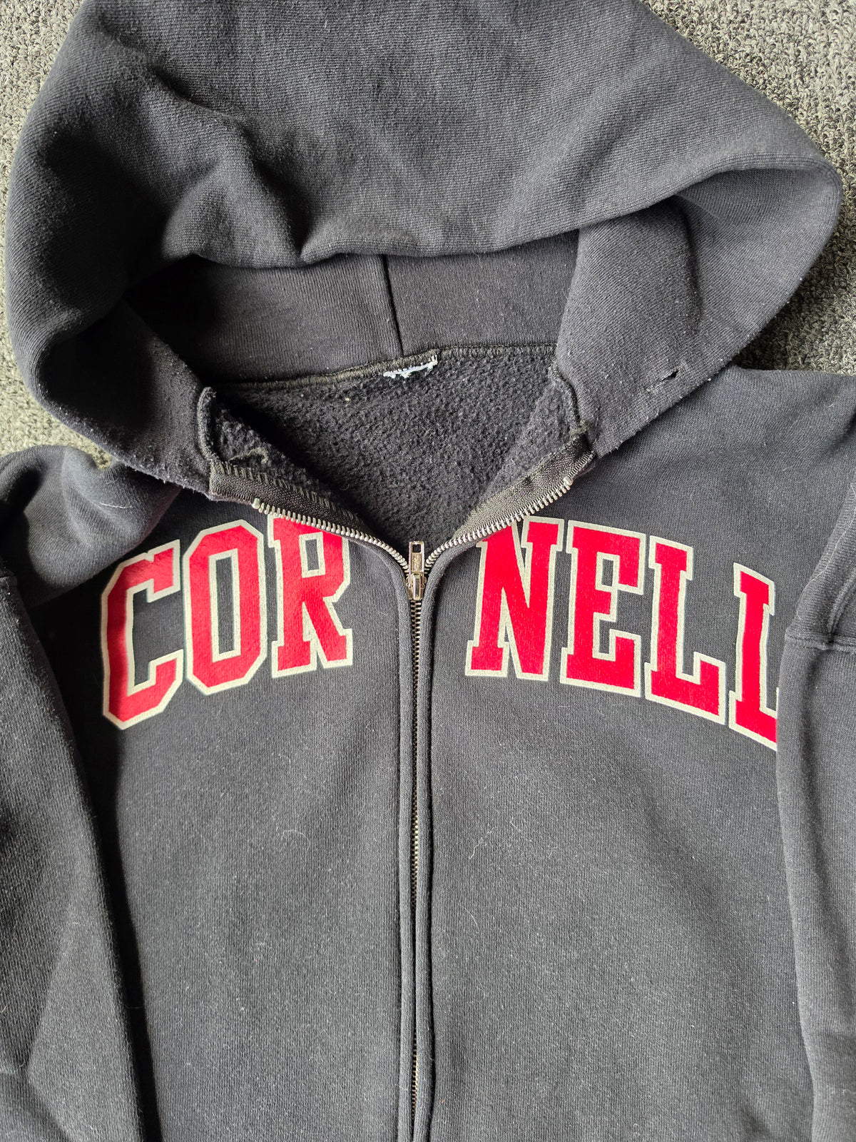 Cornell NCAA Black Zip Up Hoody (L)
