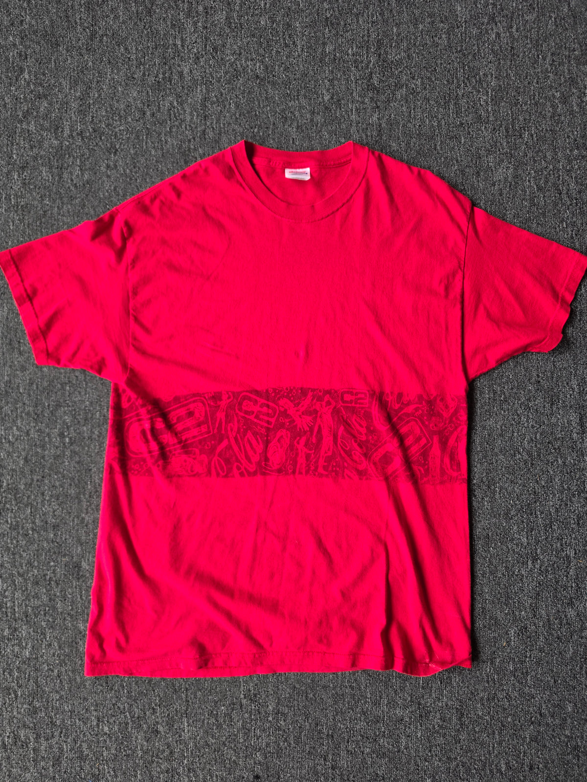 Hawaiian Style Red Border Shirt (XL)