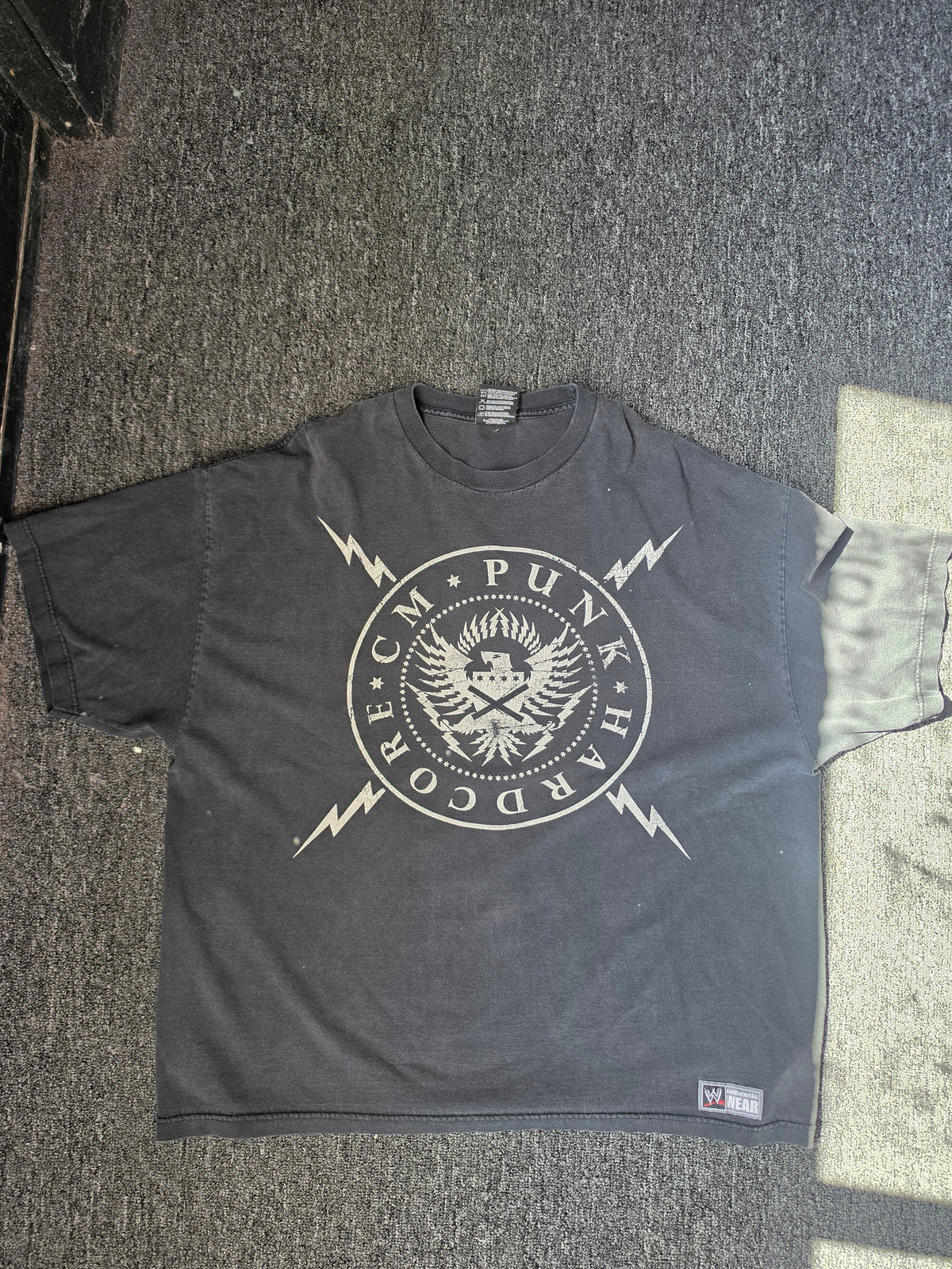 CM PUNK Seal of Hardcore Mens Black Tee (3XL)