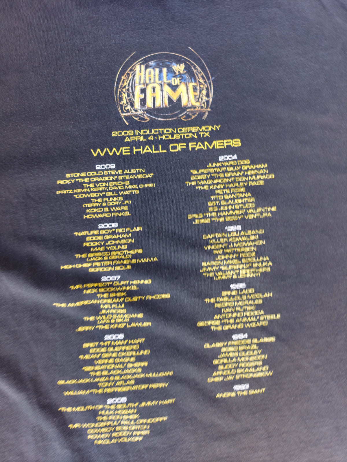 WWE Hall Of Fame Shirt Large Stone Cold Ricky Steamboat Terry Funk Von Erich (3XL)