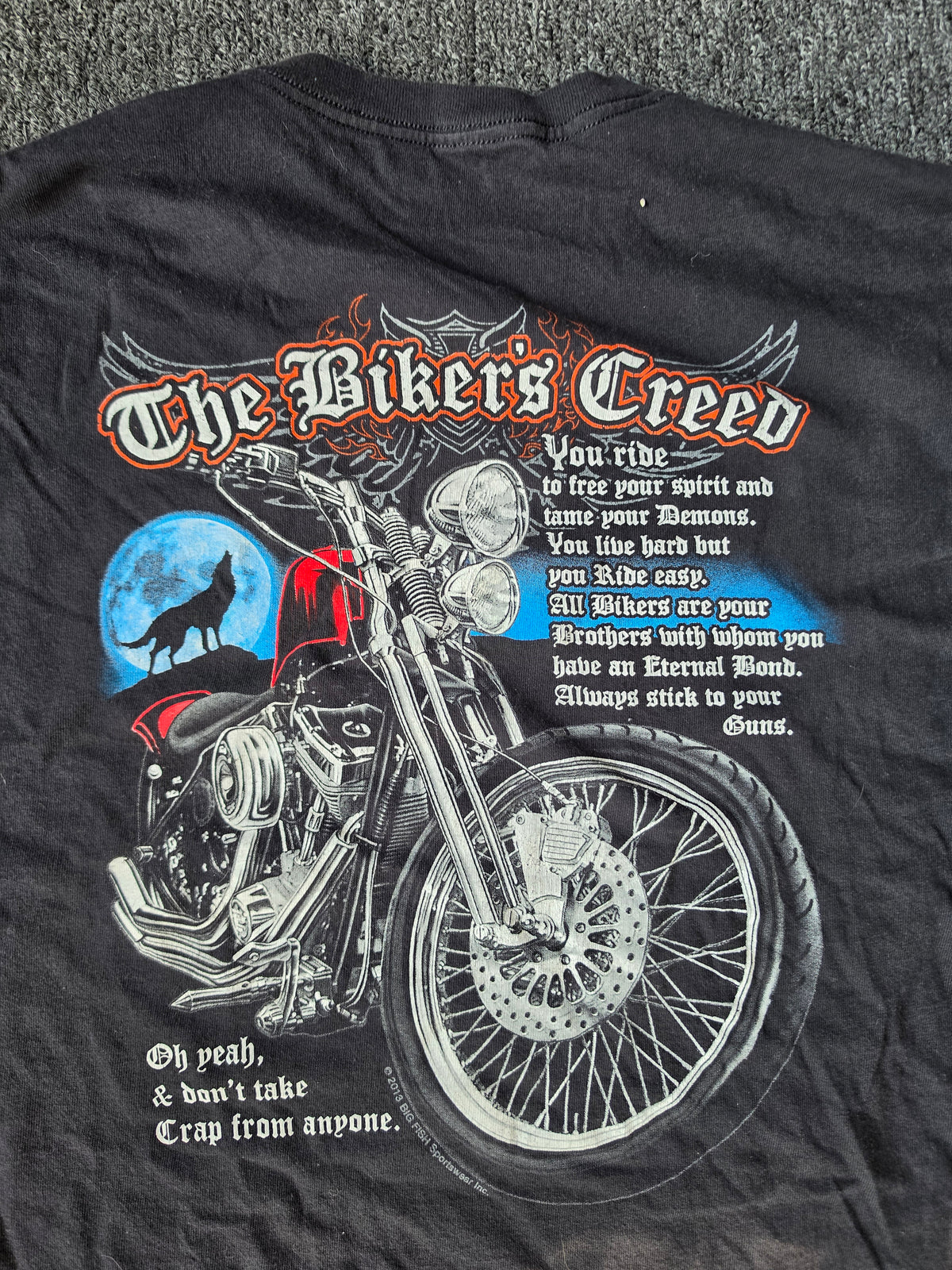 Bikers Creed Motorcycle Tee (XL)