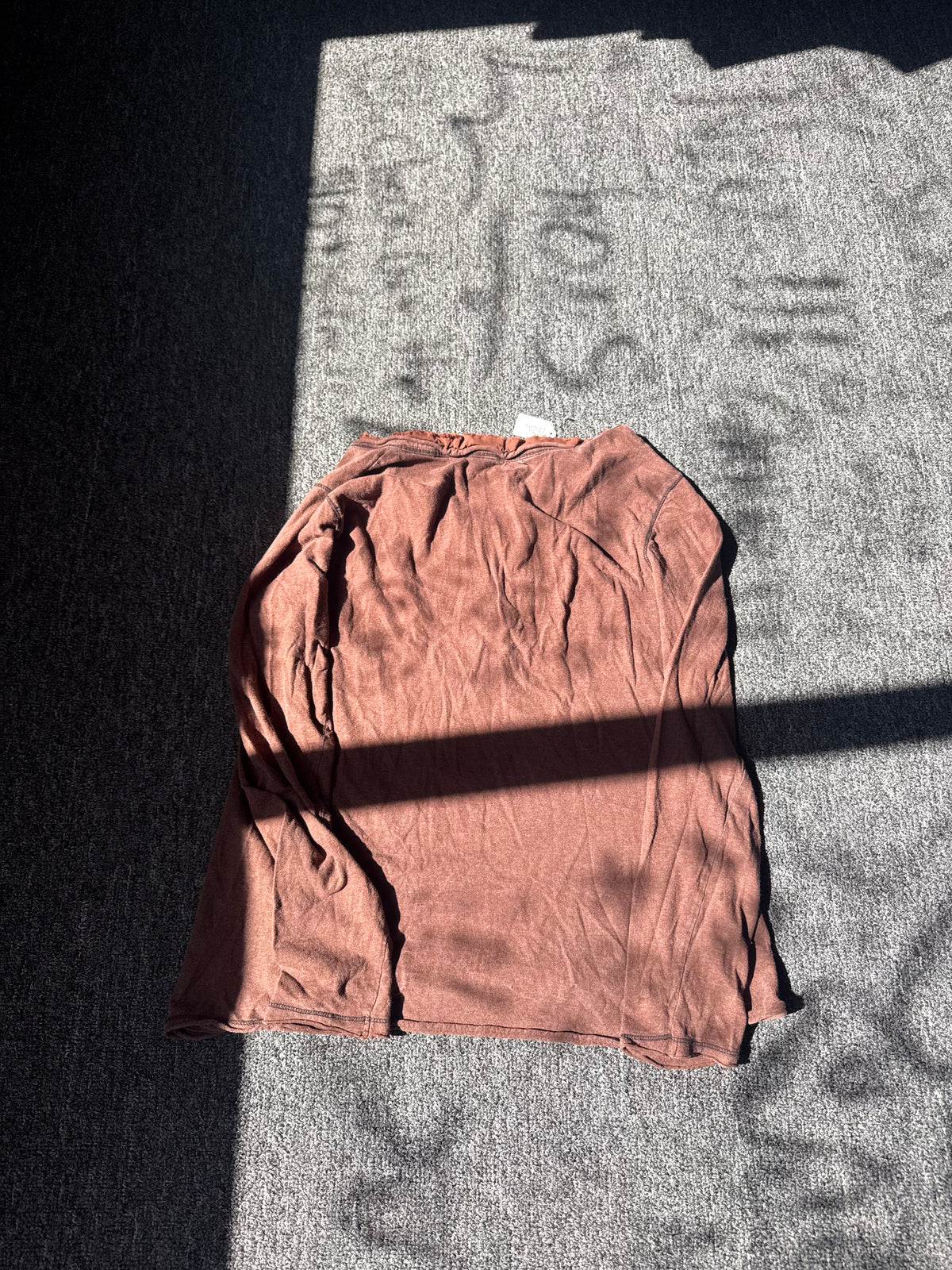 Brown Y2K Womens Long Sleeve Shirt (L)