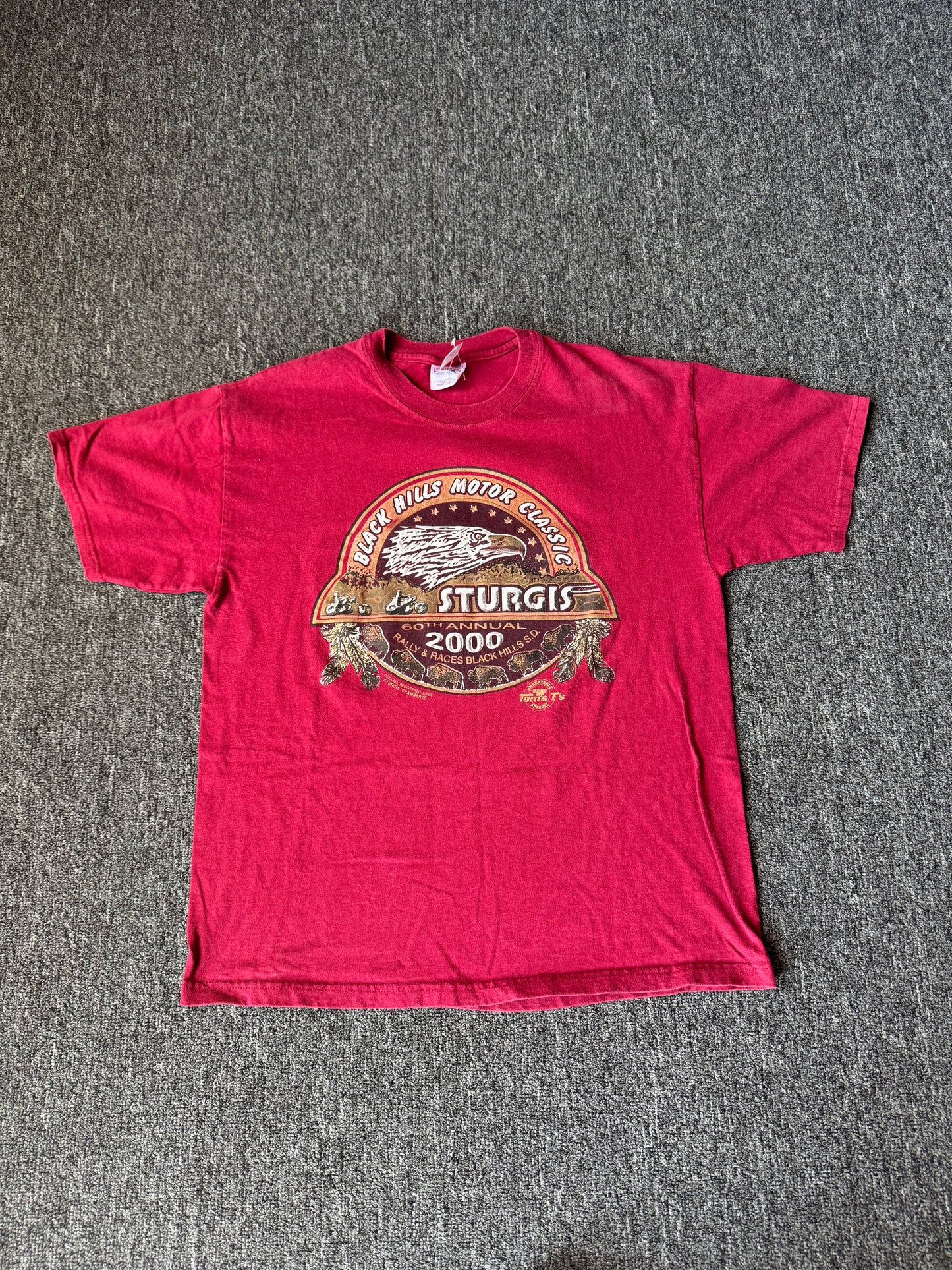 Red 2000 Sturgis Motorcycle Shirt (XL)