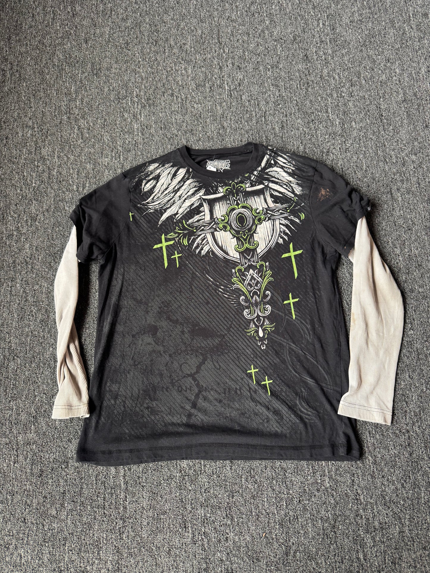Y2K MMA Elite Green Thermal Shirt (XL)