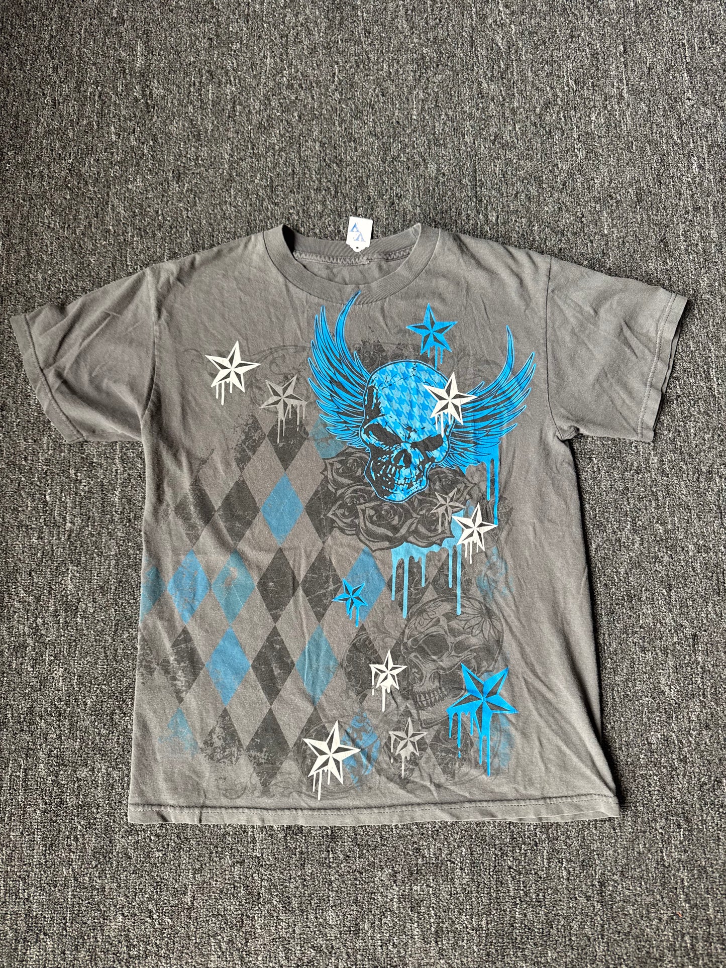 Y2K Skulls and Stars Shirt (M)