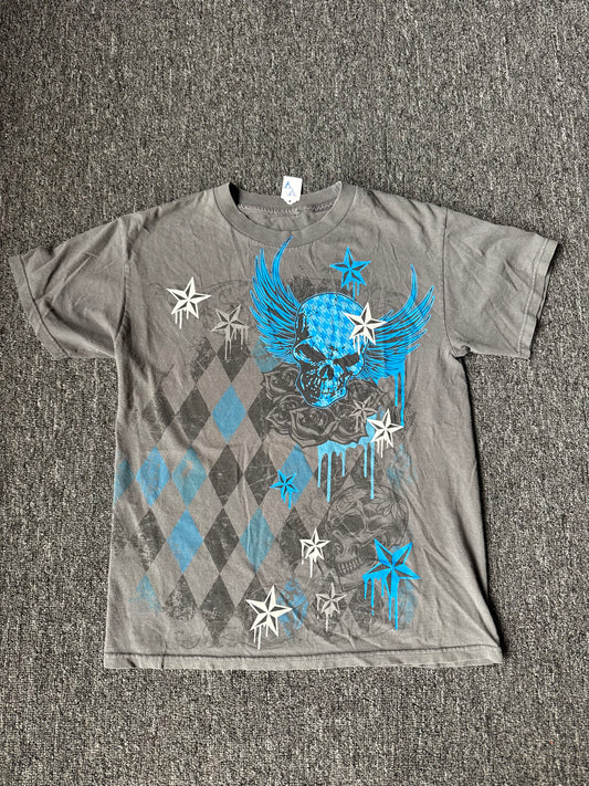 Y2K Skulls and Stars Shirt (M)