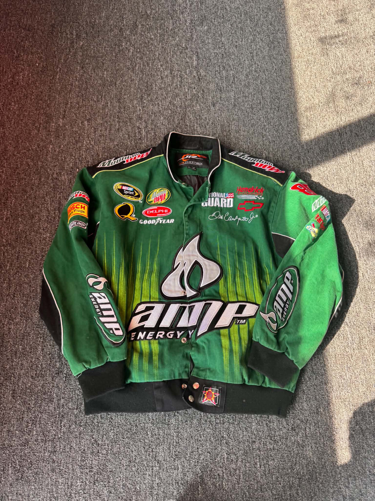 Dale Earnhardt Jr Nascar Mountain Dew Amp Jacket (L)