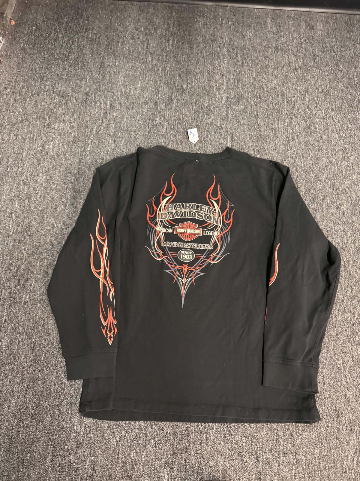 Harley Davidson Flames Black Long Sleeve (L)