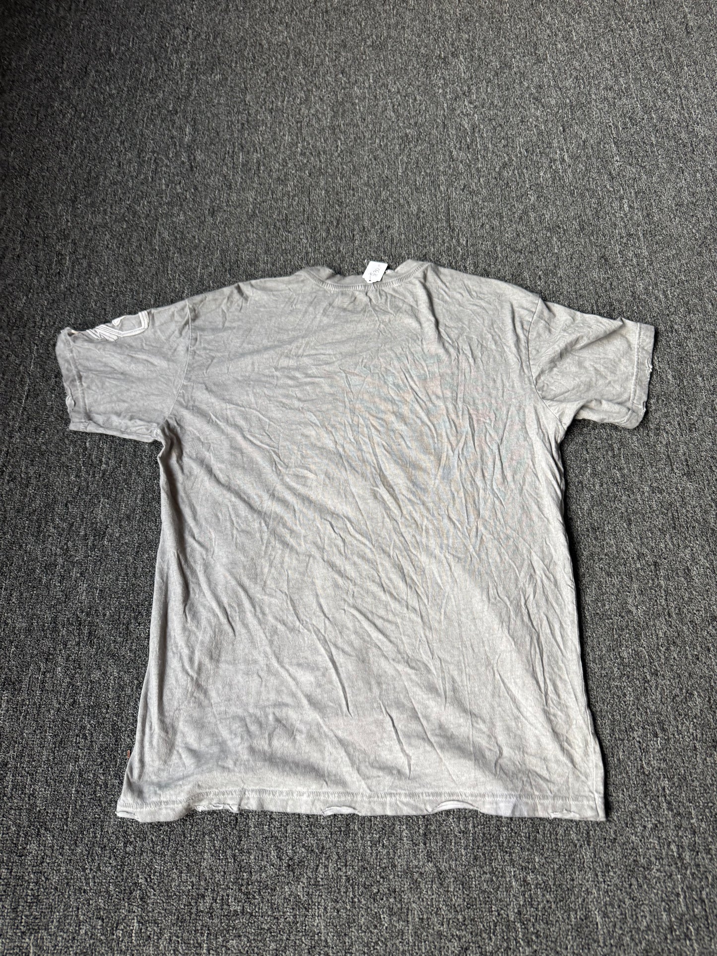 Grey Affliction Y2K Skull Shirt (L)