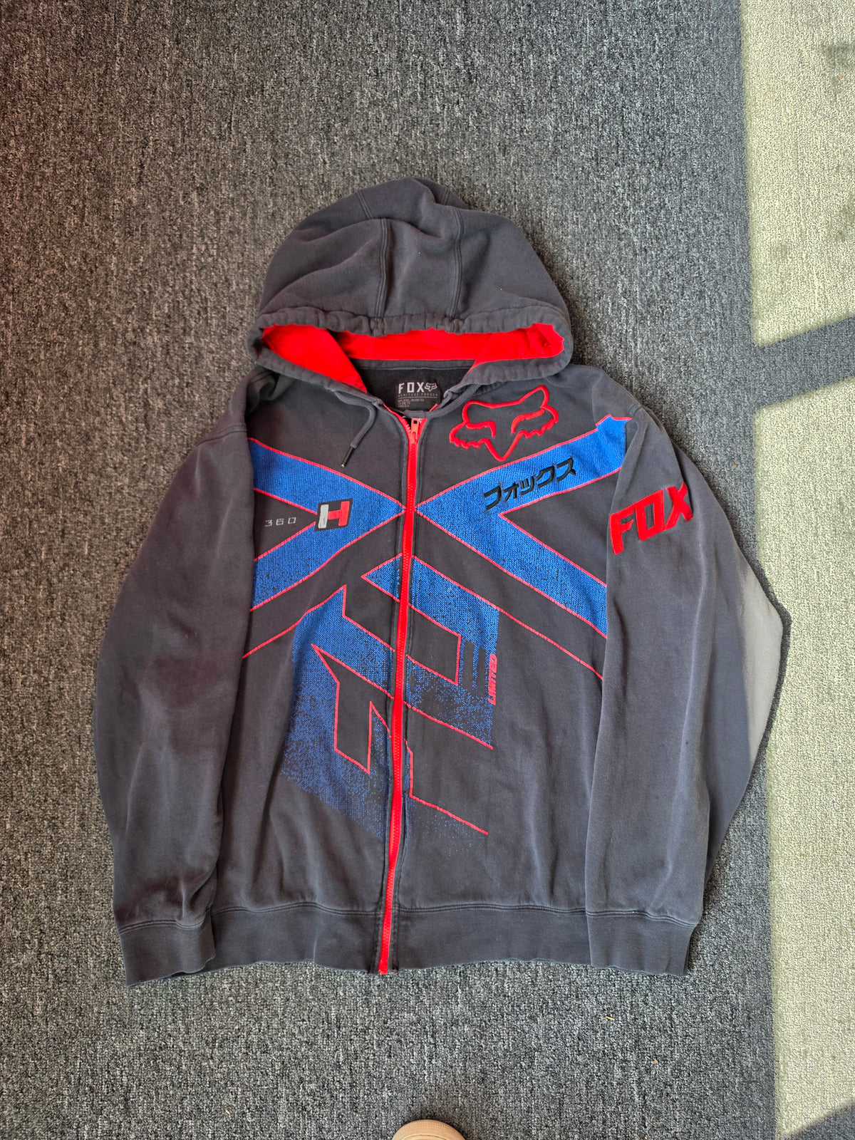 Fox Racing Embroidered Zip Up Hoody (XL)