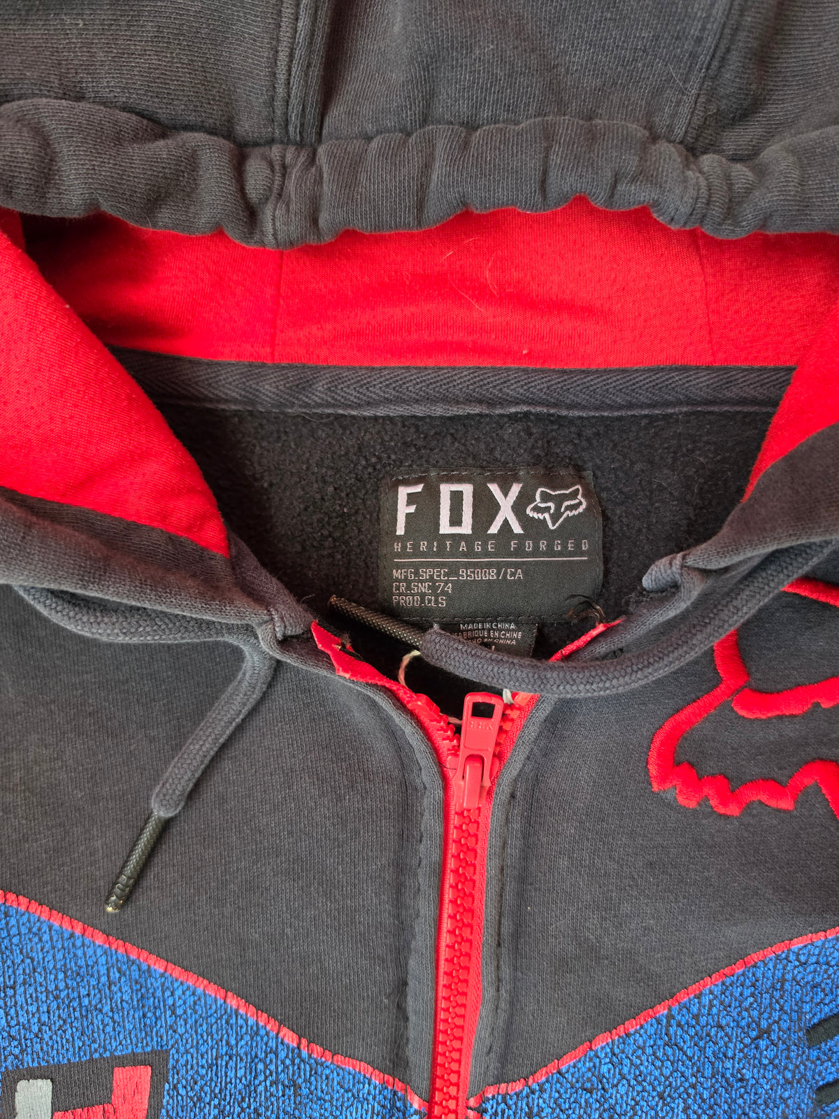 Fox Racing Embroidered Zip Up Hoody (XL)