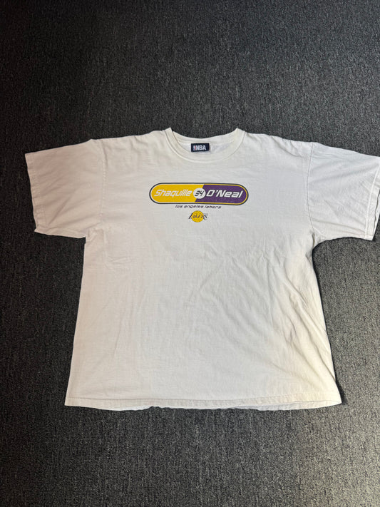 White Los Angeles Lakers Shaq NBA Shirt (XL)