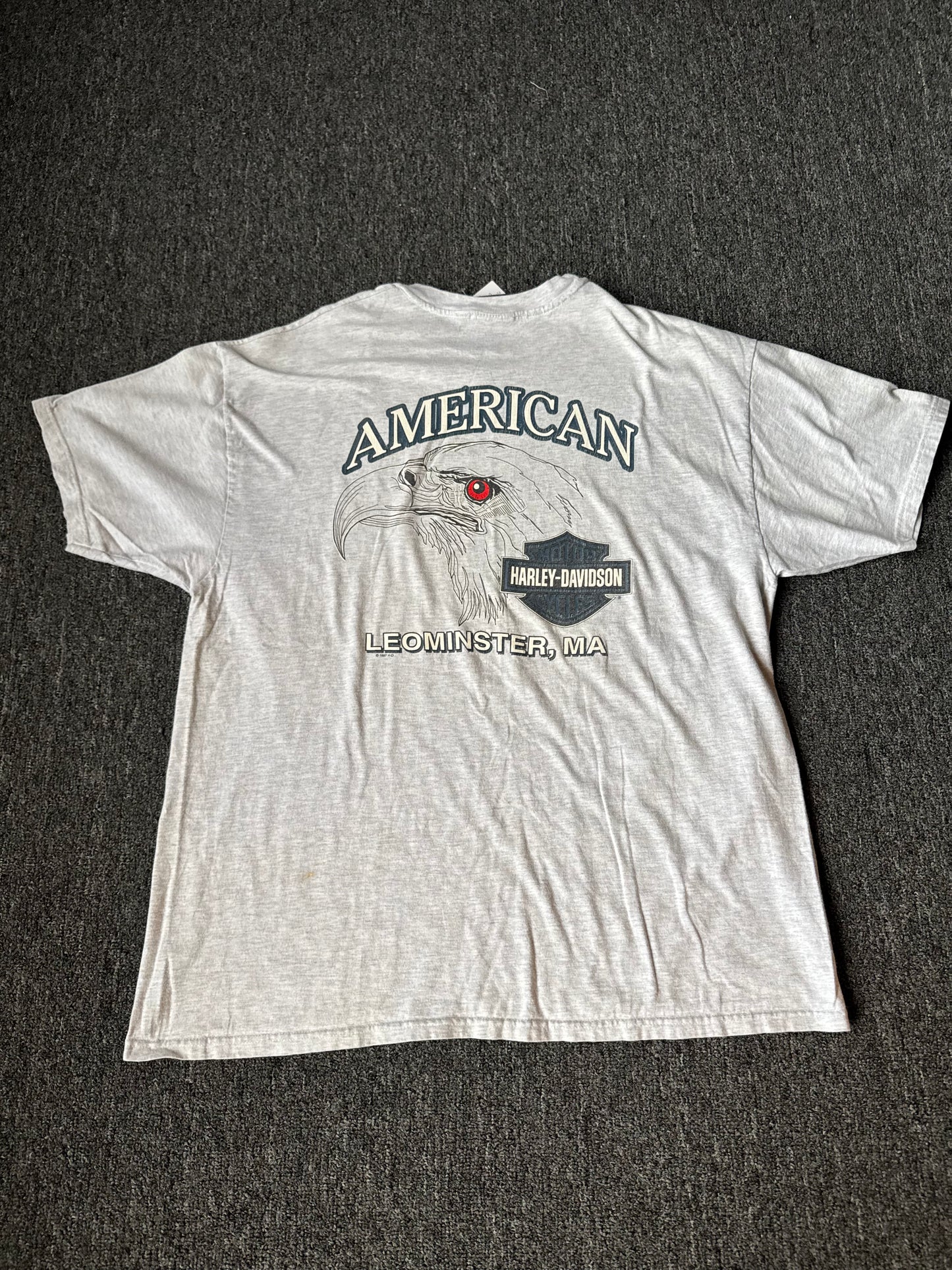 90s Grey Harley Davidson Biker Shirt (2XL)