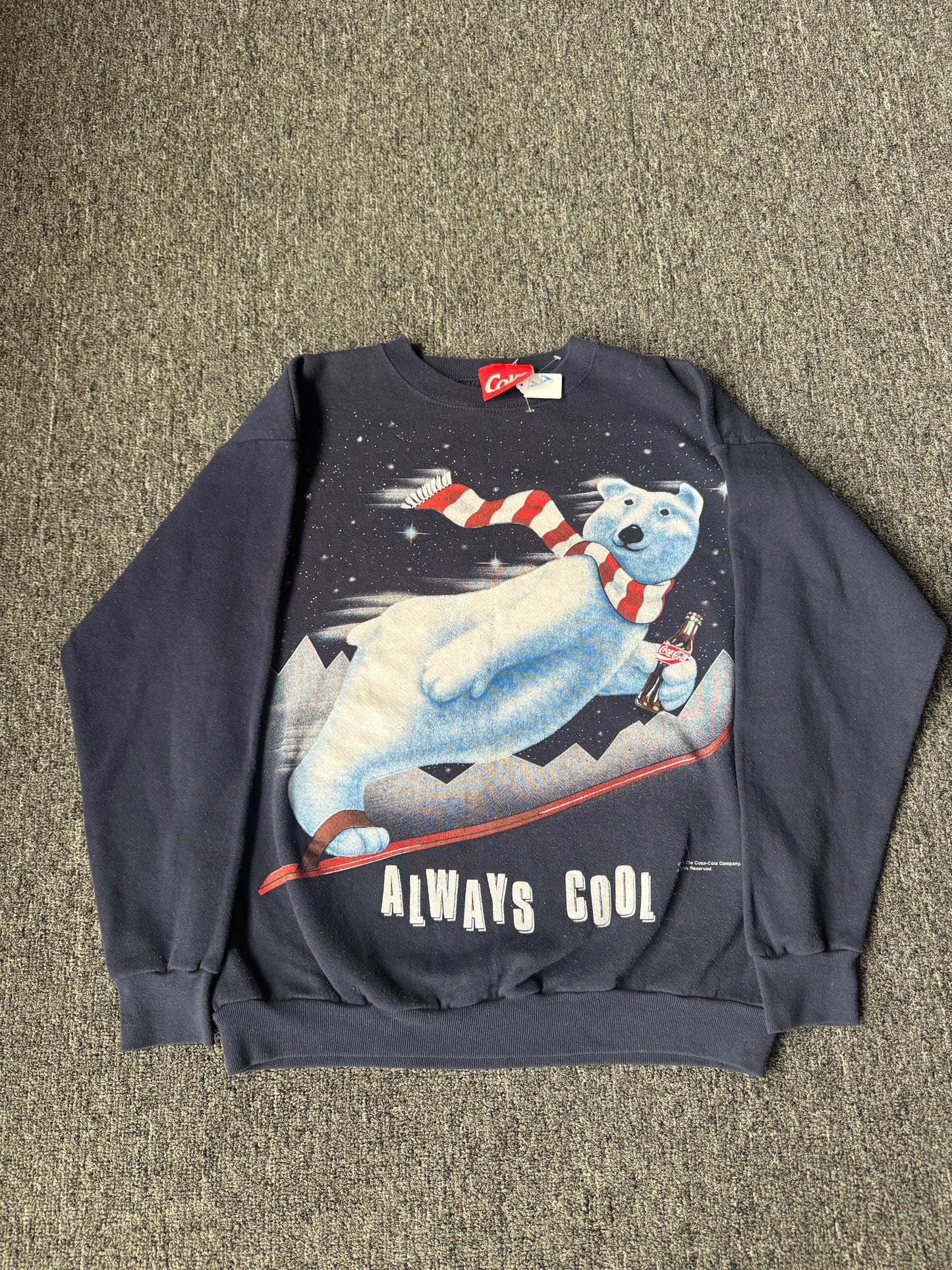 Navy 90s Coke Polar Bear Crewneck (M)