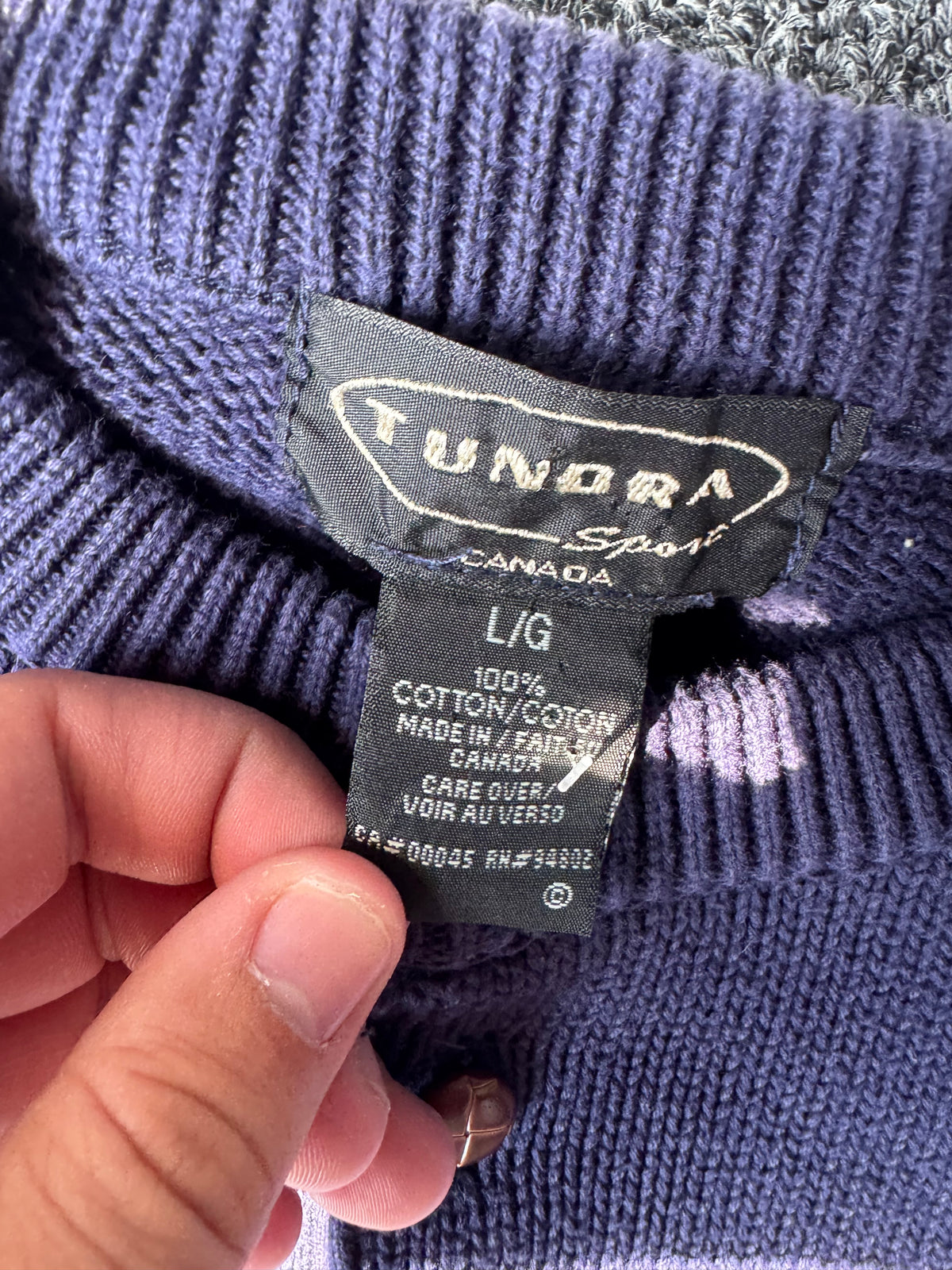 Navy Blue Kansas Jayhawks Tundra Sweater (L)