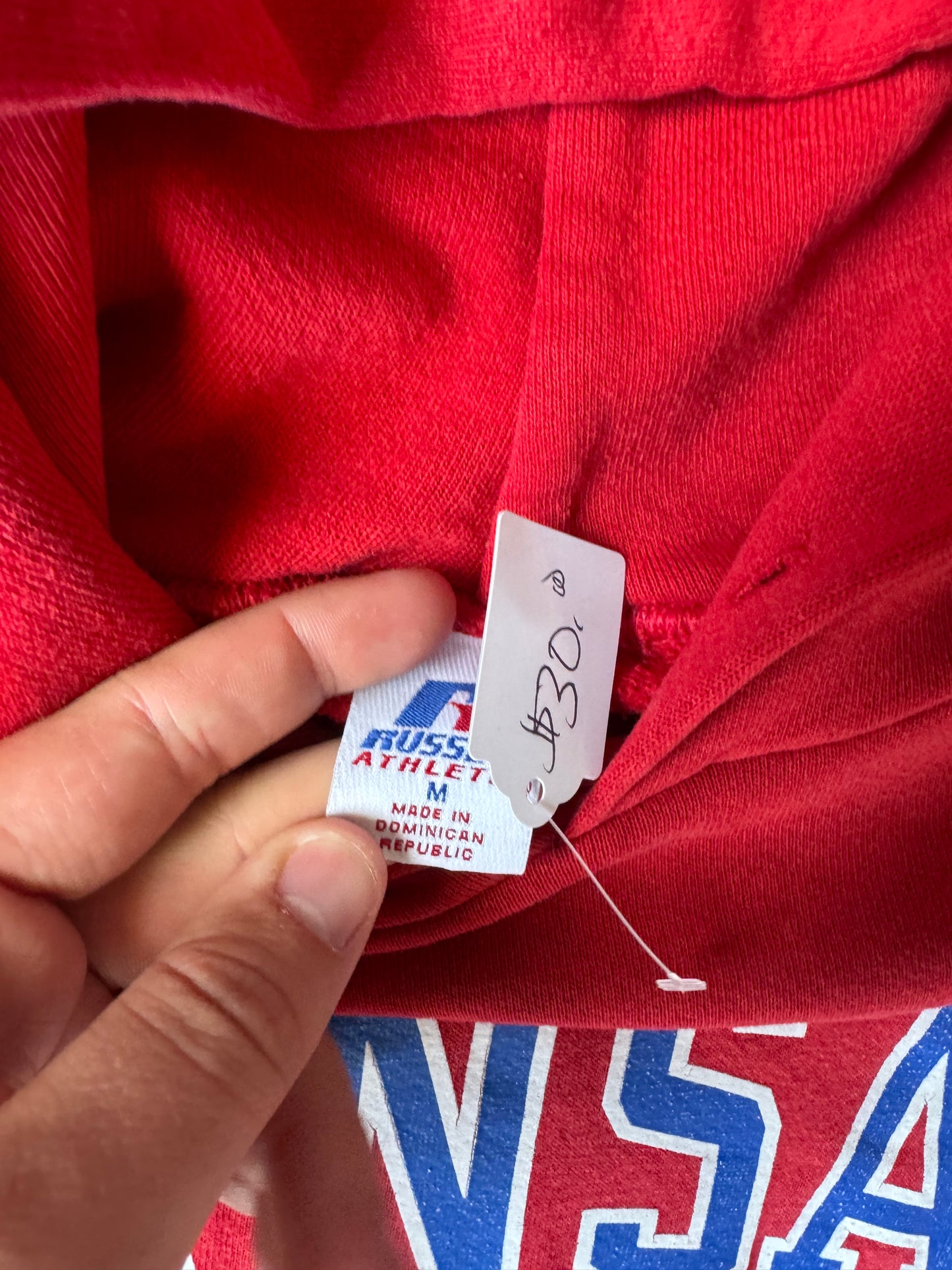90s Russel Kansas Jayhawks Hoodie (M)