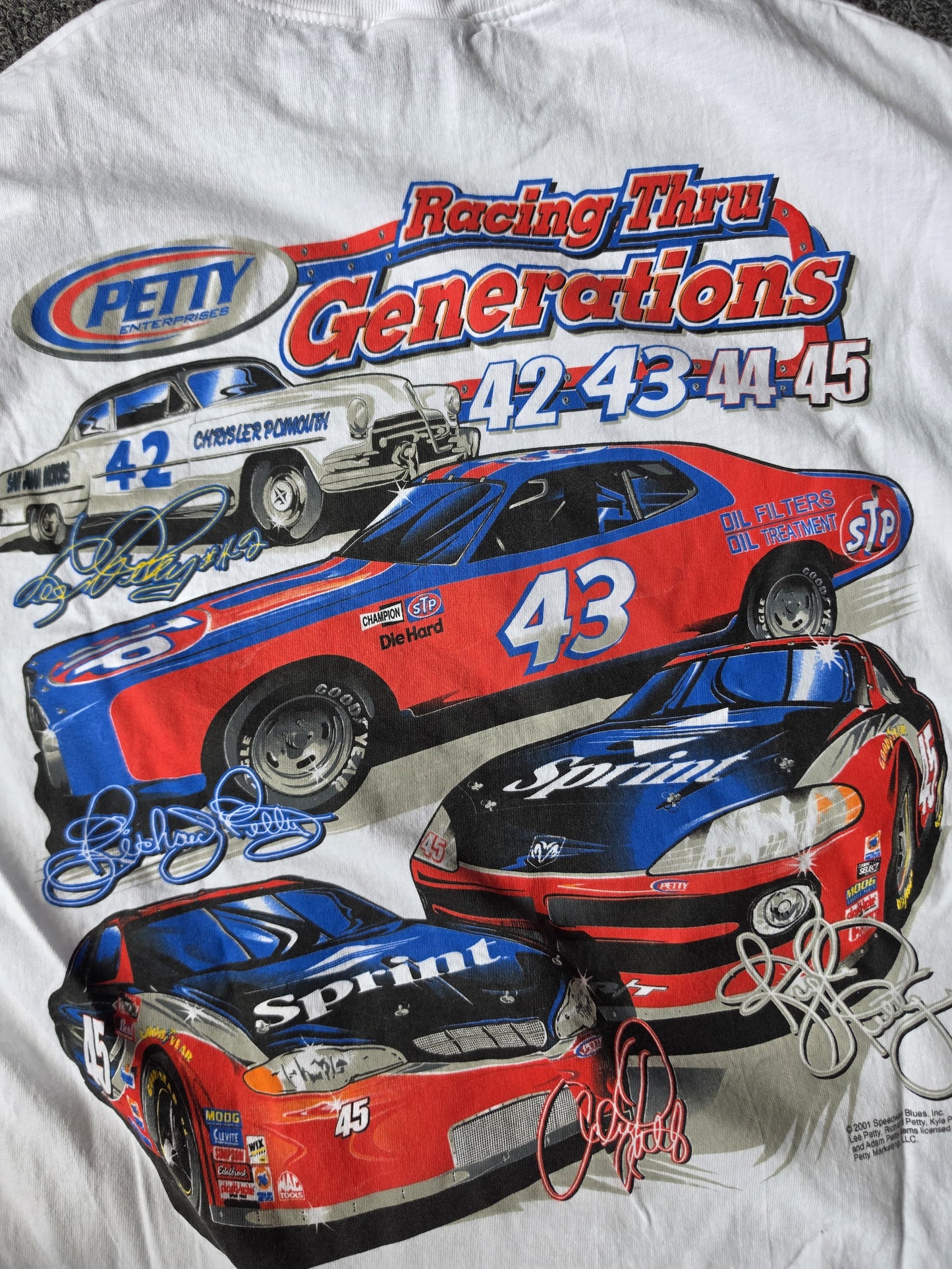 White NASCAR Racing Thru Generations (L)