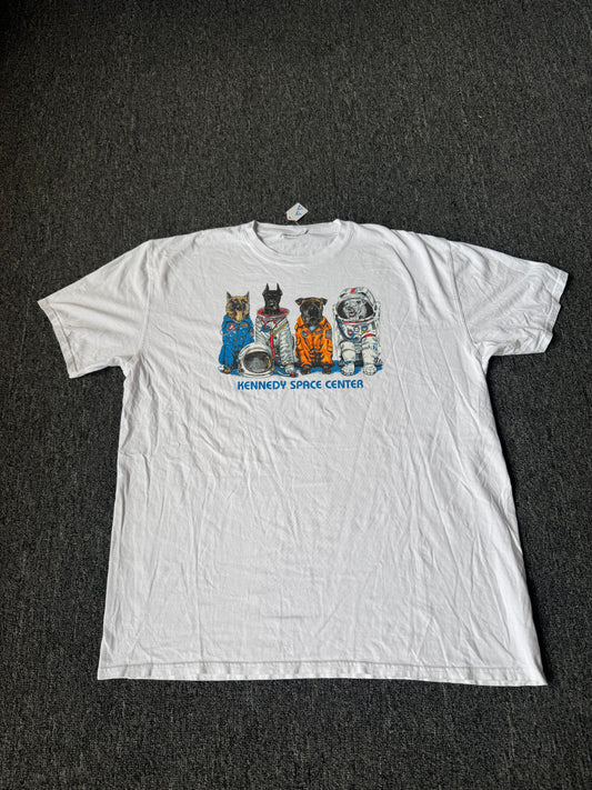 White Kennedy Space Center Dog Shirt (XL)