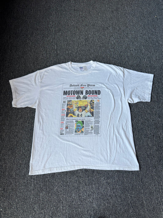 White Pittsburgh Steelers Super Bowl Shirt (2XL)