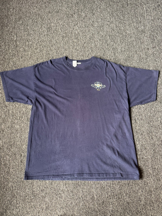 Y2K Navy Hard Rock Cafe Tribal Shirt (2XL)