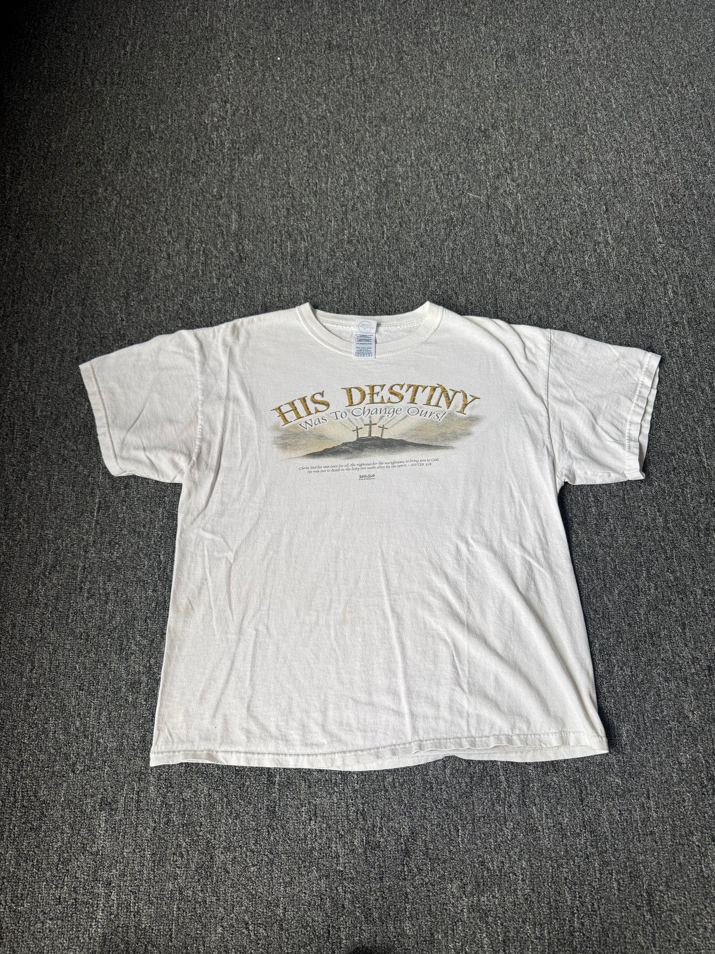 Y2K White Jesus Shirt (L)