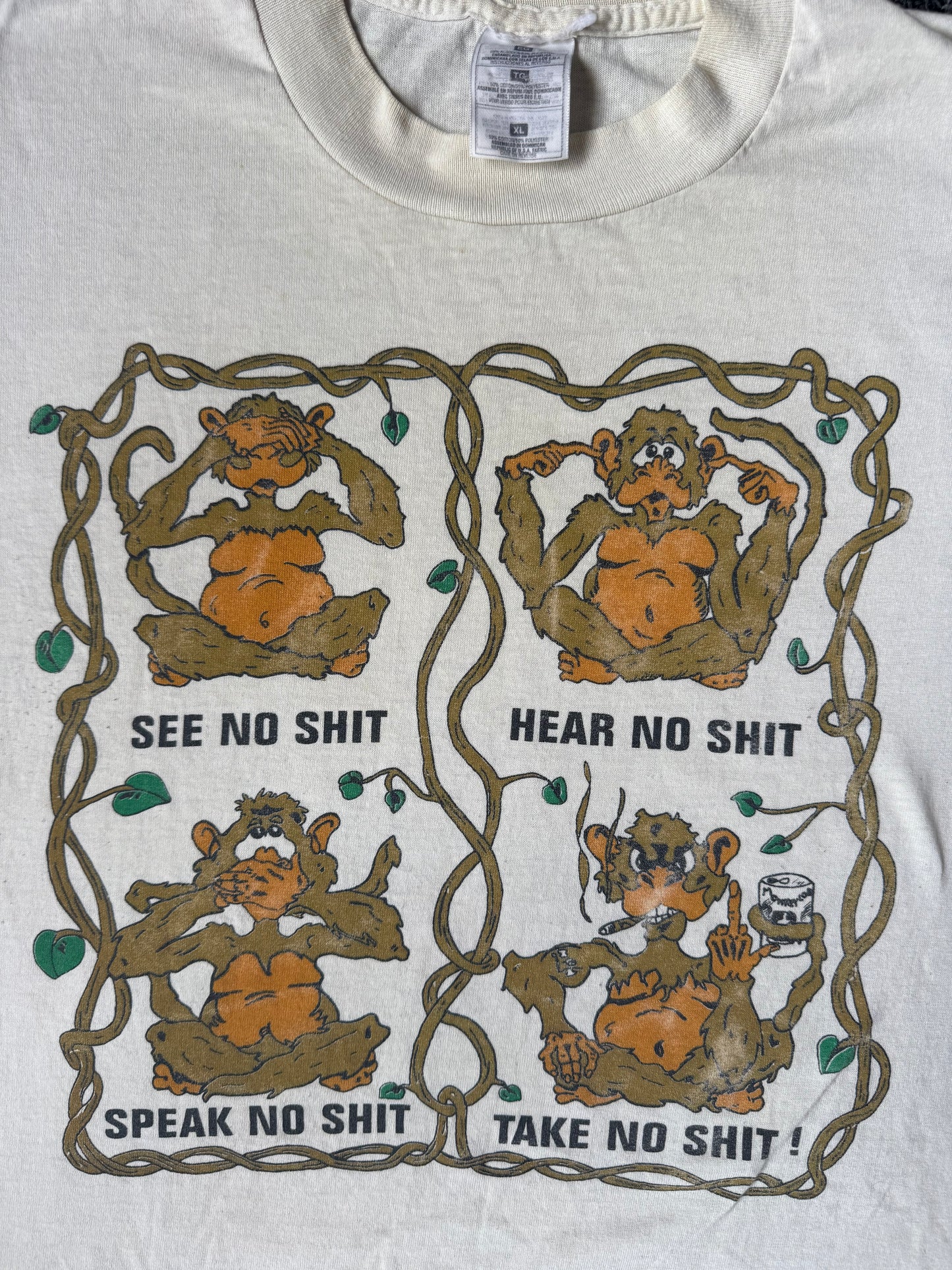 Monkey Funny Shit Shirt (XL)